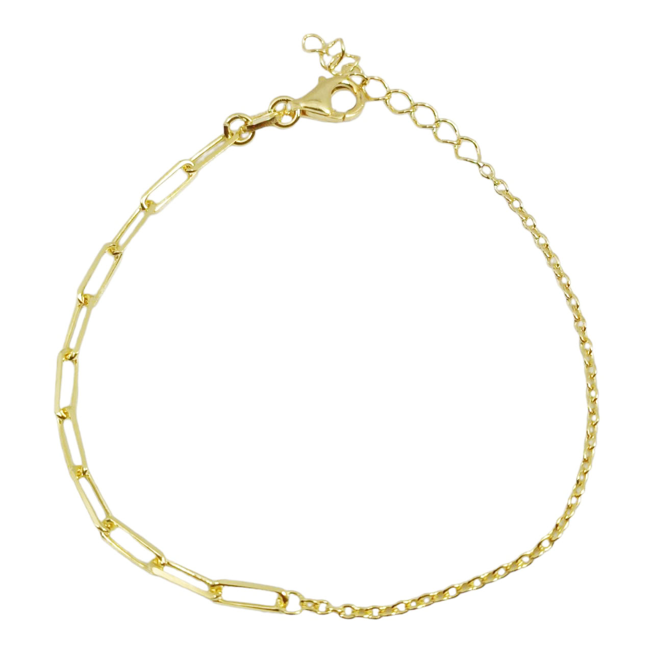 Bracelet Argent \'Cléopatra\' doré - 18 cm 2 mm - [R9518]