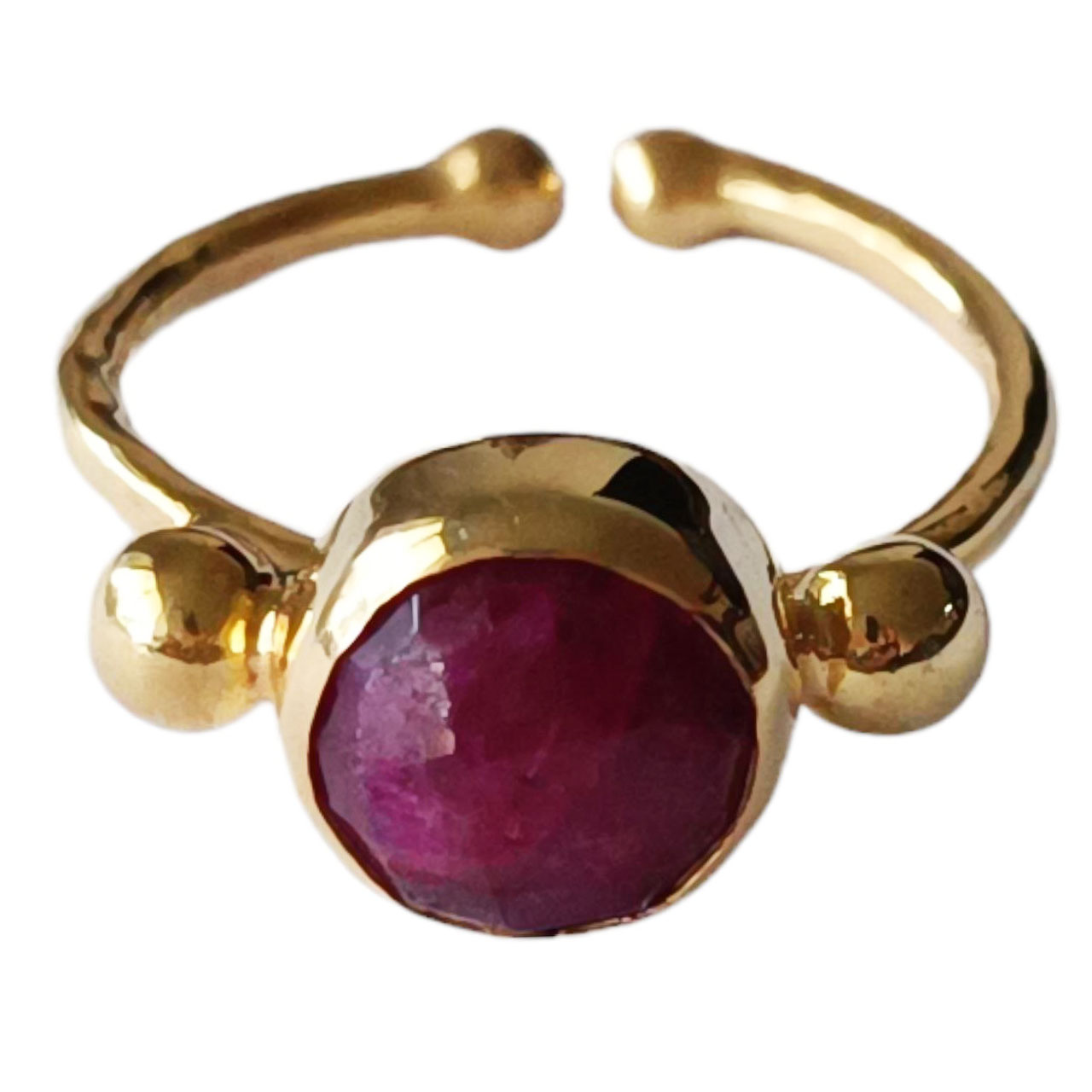 Bague argent artisanale \'Cléopatra\' rose doré - 8 mm - [R9577]