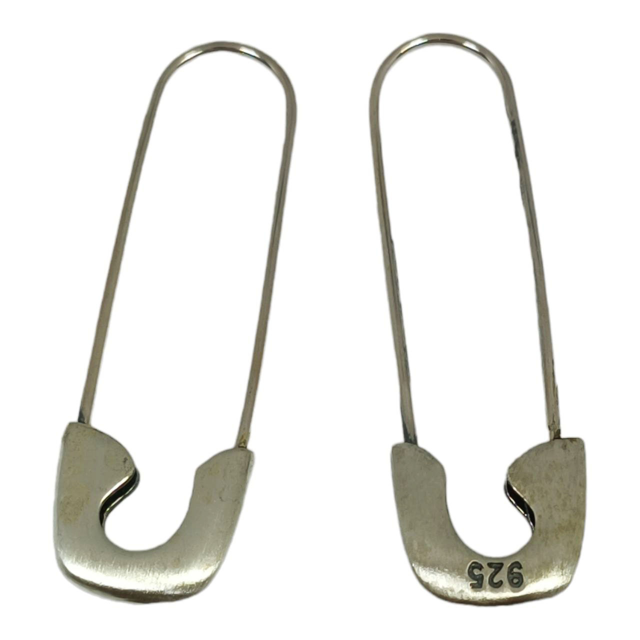 Boucles argent artisanales \'Cléopatra\' argenté vieilli doré - 40x10 mm (trombone) - [R9586]