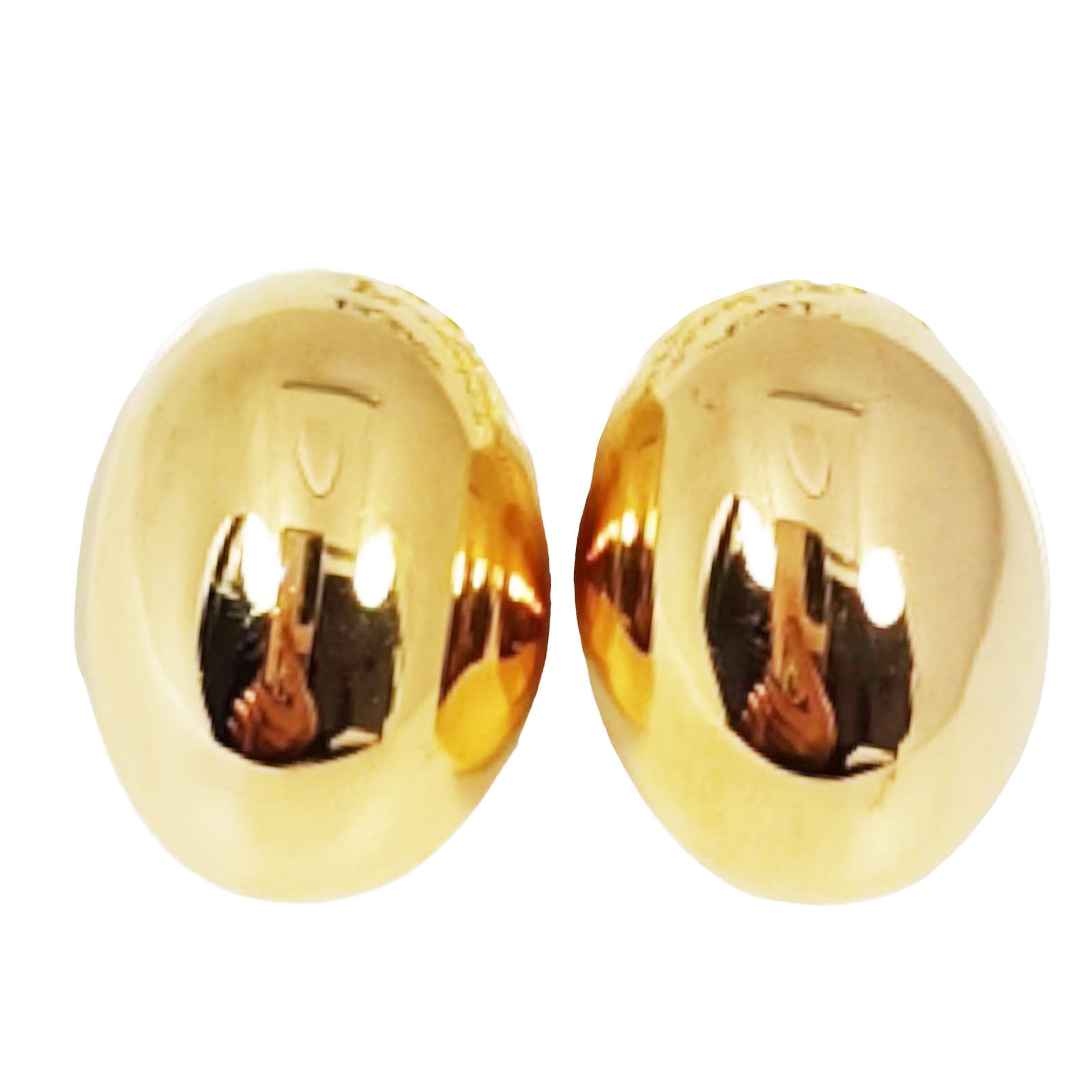 Boucles Plaqué Or \'Chorégraphie\' doré - 13x15 mm - [G2000]