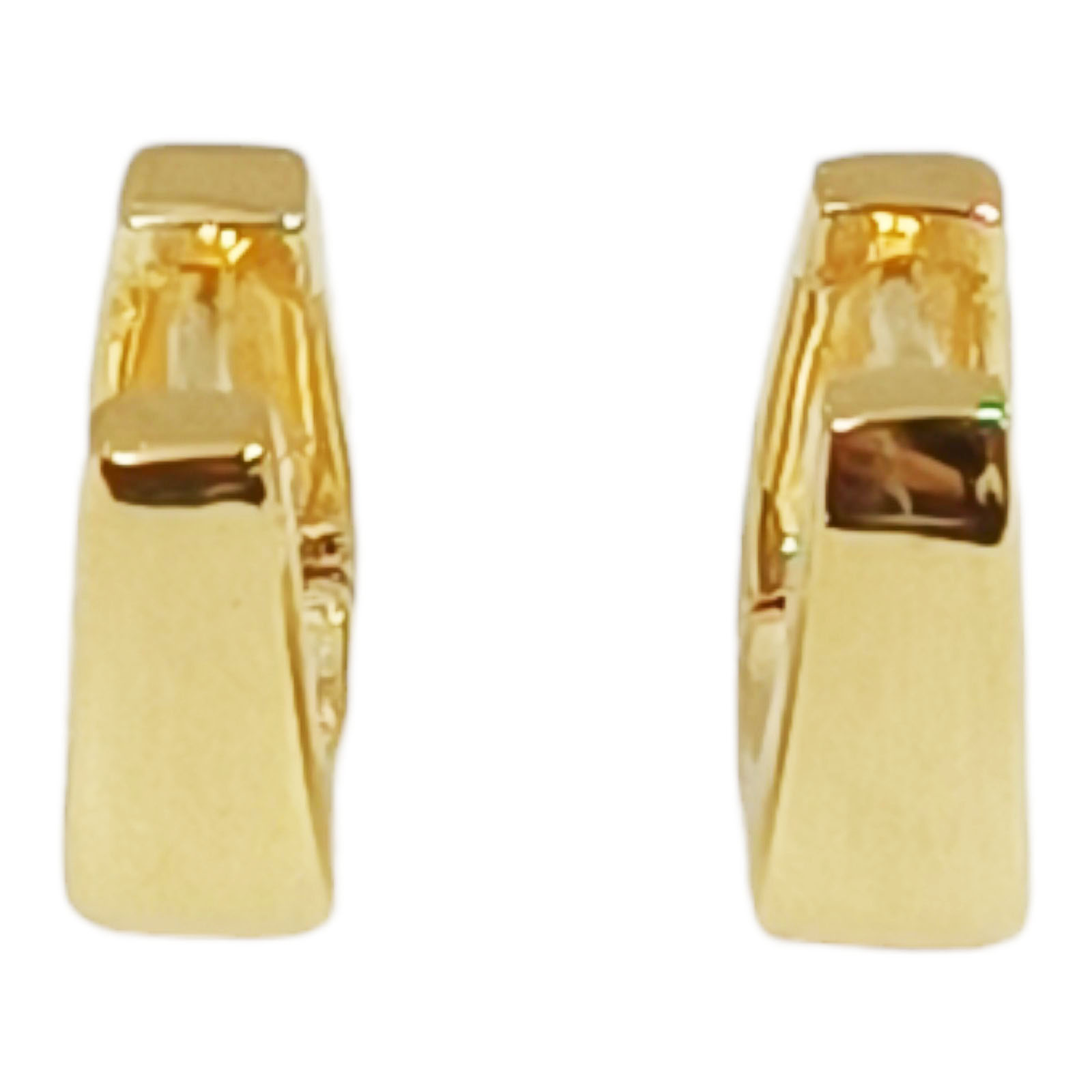 Créoles Plaqué Or \'Chorégraphie\' doré - 10x4 mm - [G2066]