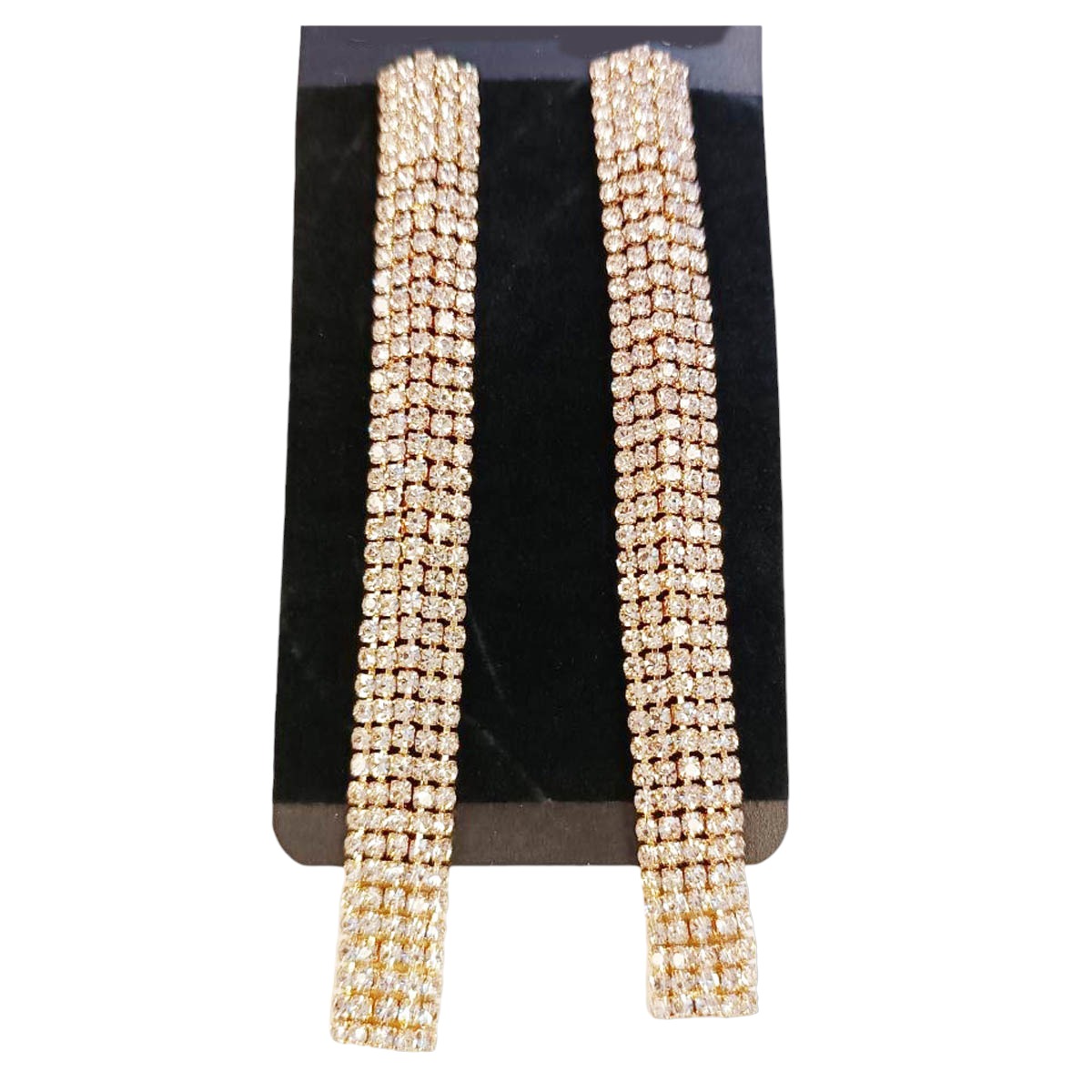 Boucles créateur \'Arégonde\' blanc doré - 90x10 mm - [R9020]