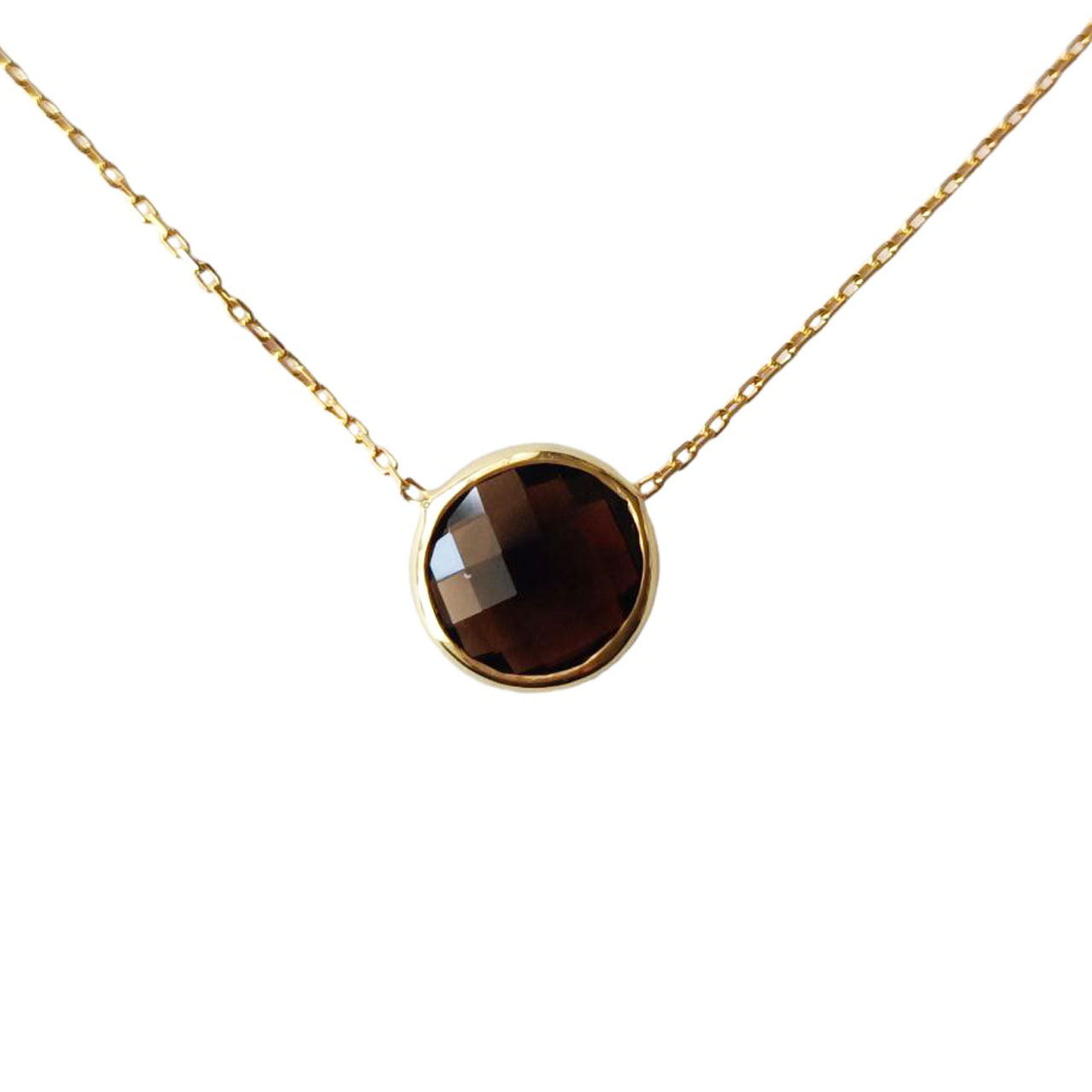Collier Argent artisanal \'Cléopatra\' marron doré - 10 mm  - [R9650]