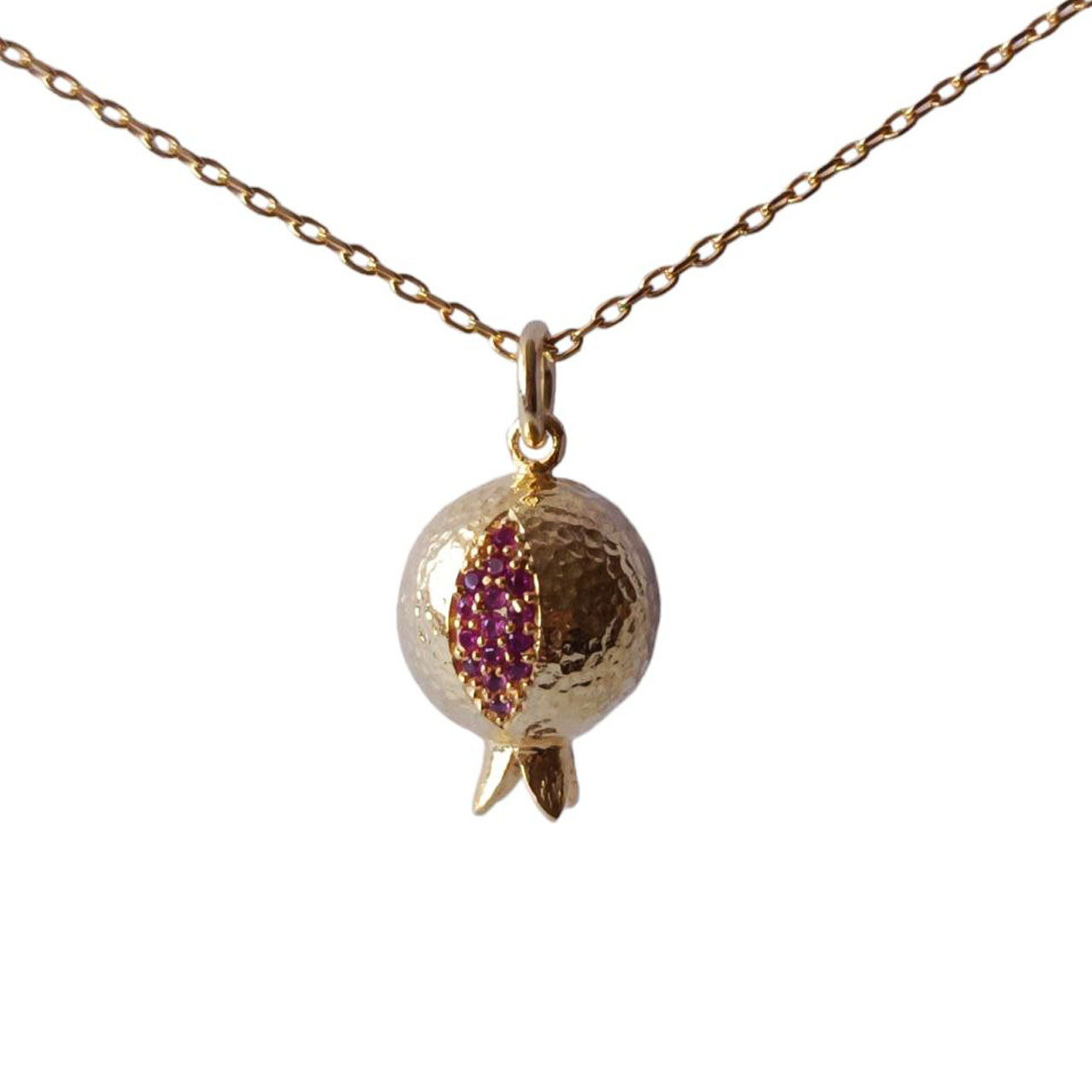 Collier Argent artisanal \'Cléopatra\' rose doré - 15x10 mm  - [R9655]