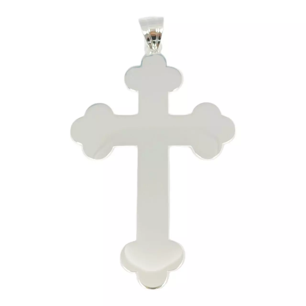 les trésors de lily Pendentif Argent artisanal 'Croix Orthodoxe' argenté 67x45 mm [R9769]