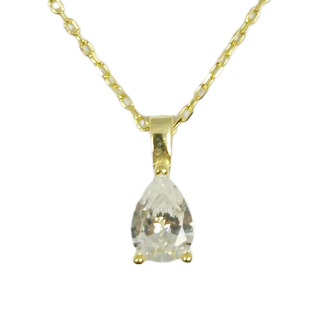 Collier Argent \'Essentiel\'  blanc doré - 6x5 mm - [R9787]