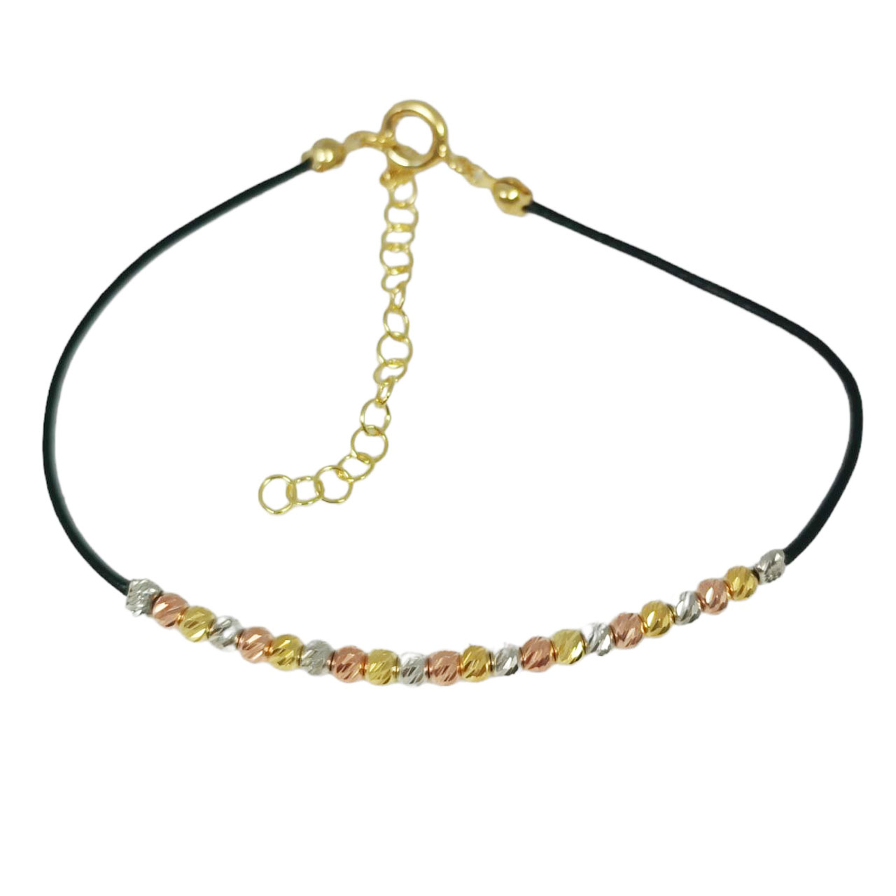 Bracelet Argent artisanal \'Cléopatra\' argenté doré rosé - 3 mm (diamanté) - [R9876]