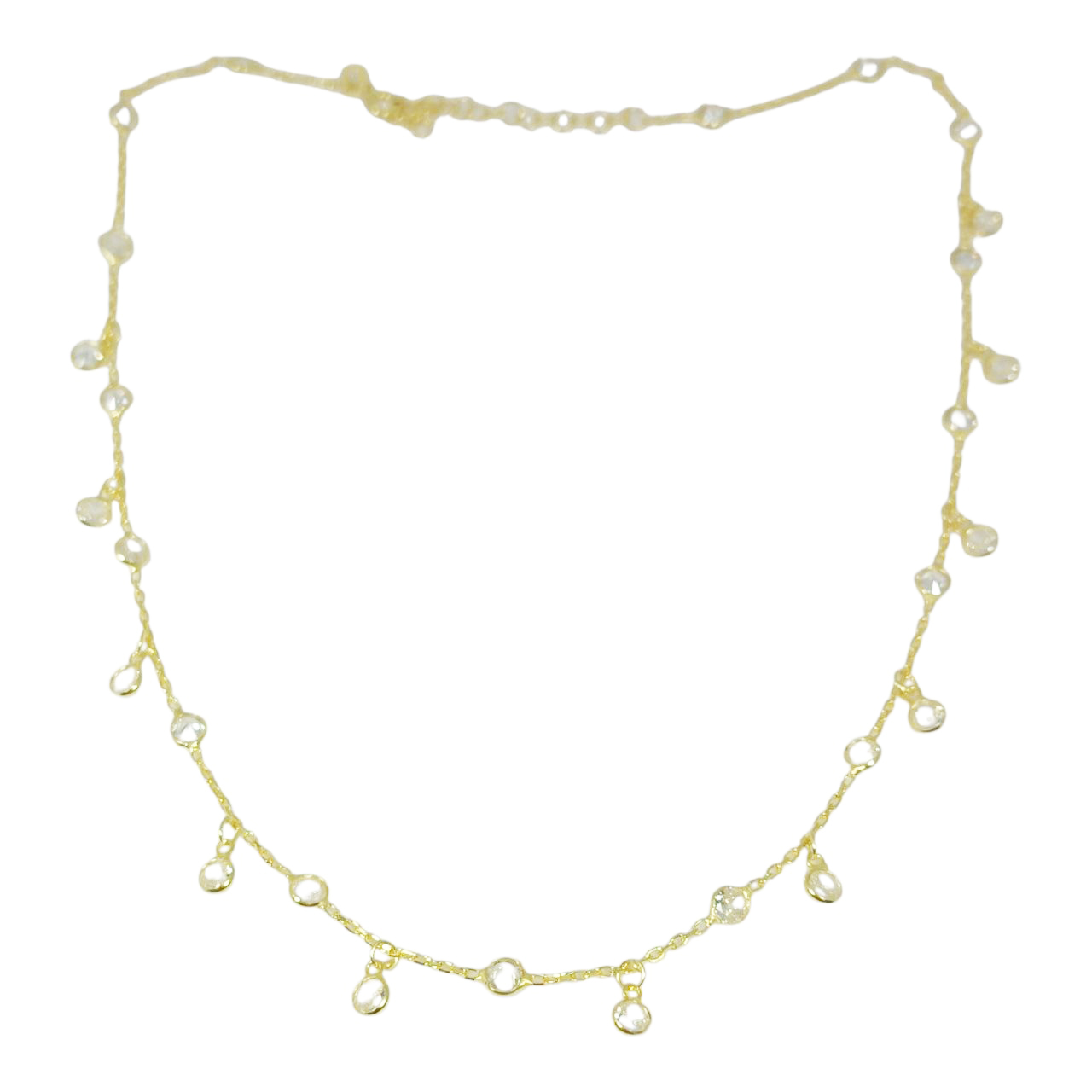 Collier Argent artisanal \'Cléopatra\' blanc doré - 4 mm  - [R9932]