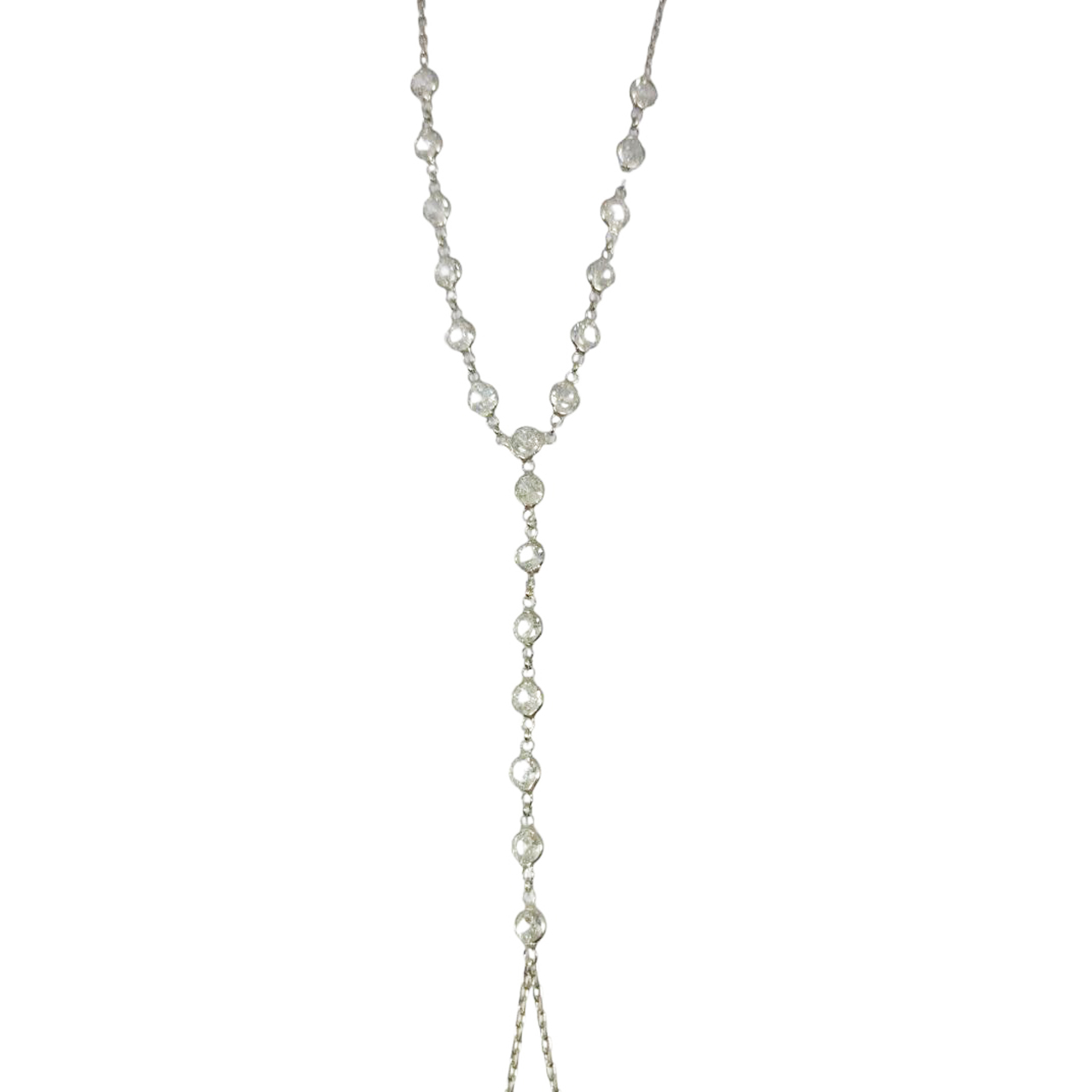 Bracelet bague argent \'Arégonde\' blanc argenté (rhodié) - 11x04 cm - [R9964]