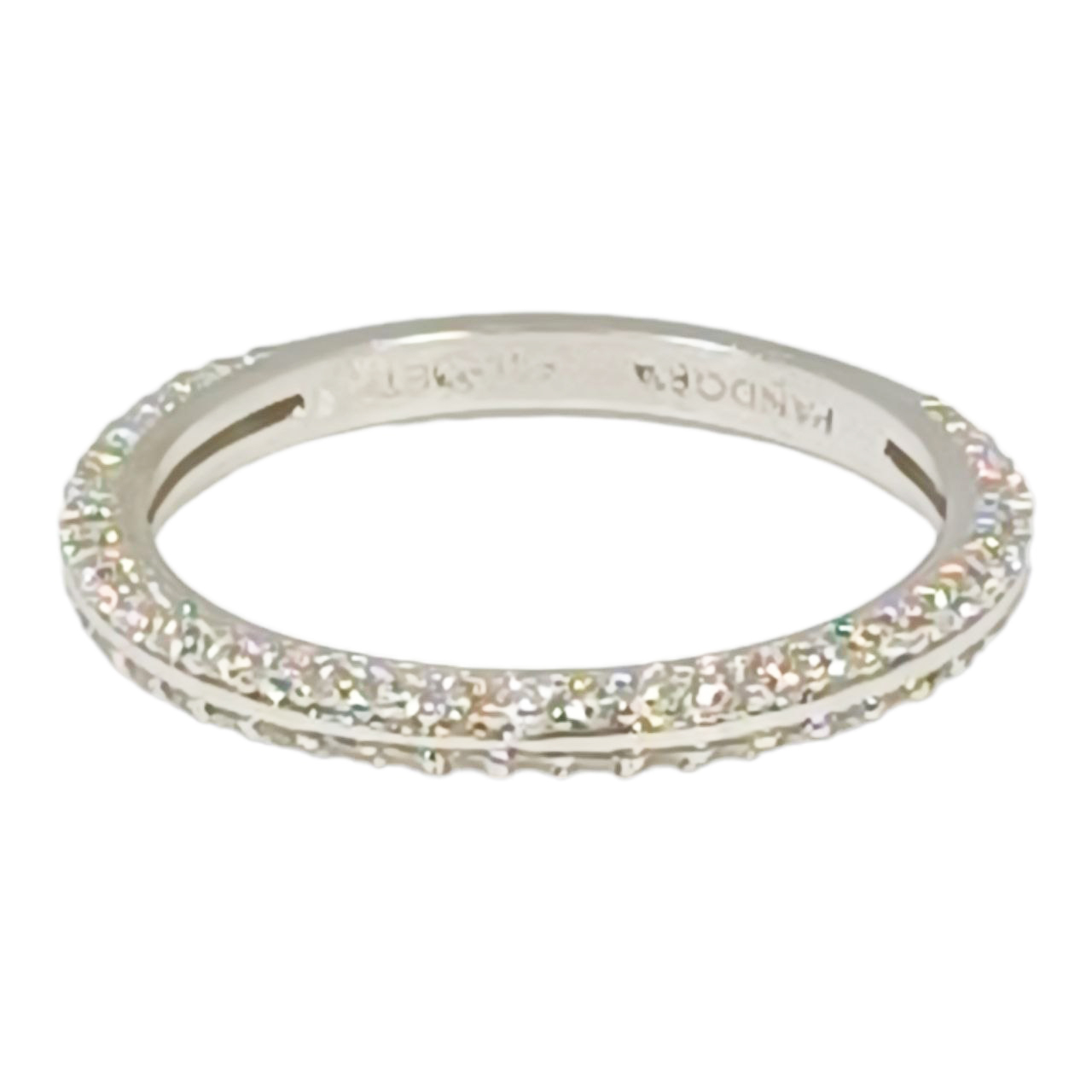 Bague Argent \'Pour la Vie\' blanc argenté (rhodié) - 2 mm - [R9992]