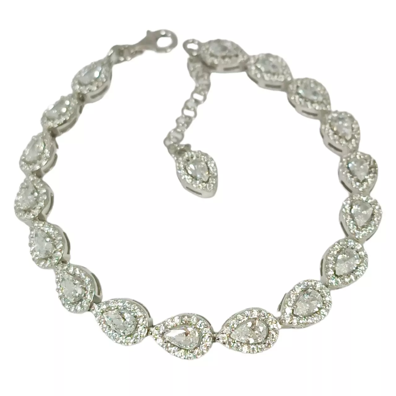 les trésors de lily Bracelet argent 'Arégonde' blanc argenté (rhodié) 6 mm [R9980]