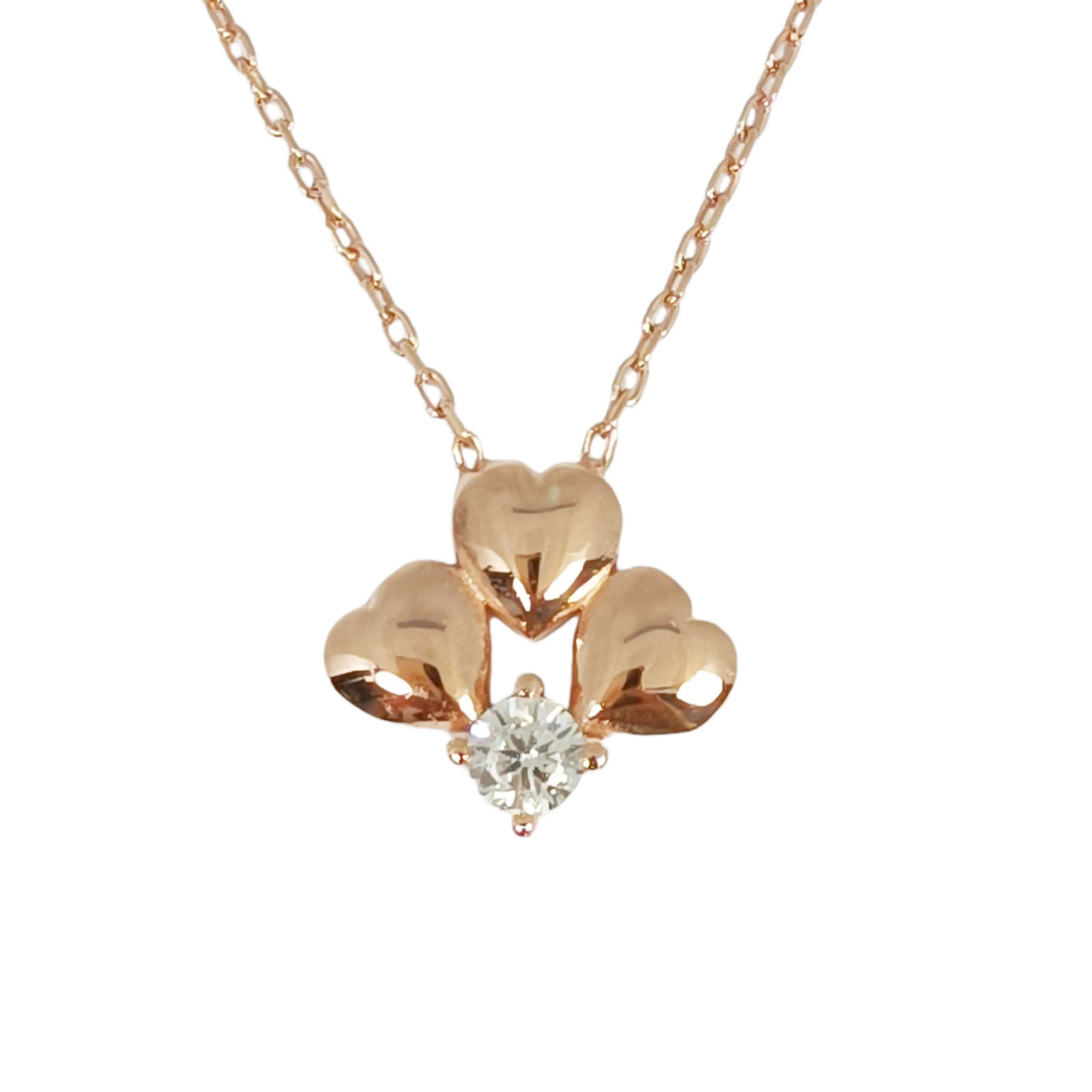 Collier Argent \'Love\' blanc rosé - 13x11 mm - [S0172]