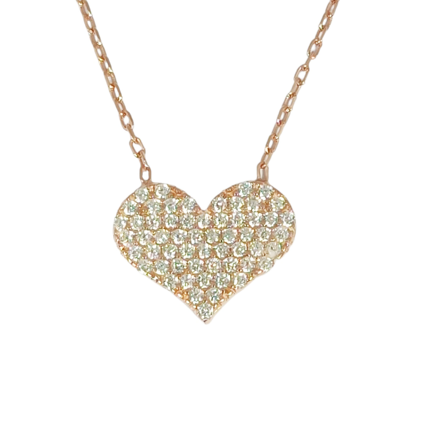 Collier Argent \'Love\' blanc argenté (rhodié) - 13x10 mm - [S0173]