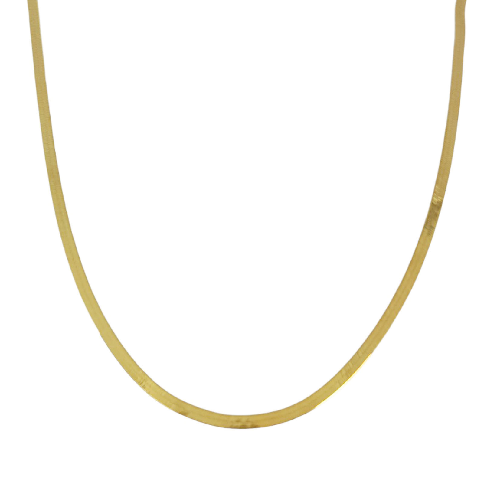 Collier Argent \'Miroir Design\' doré - 42 cm 3 mm - [S0196]