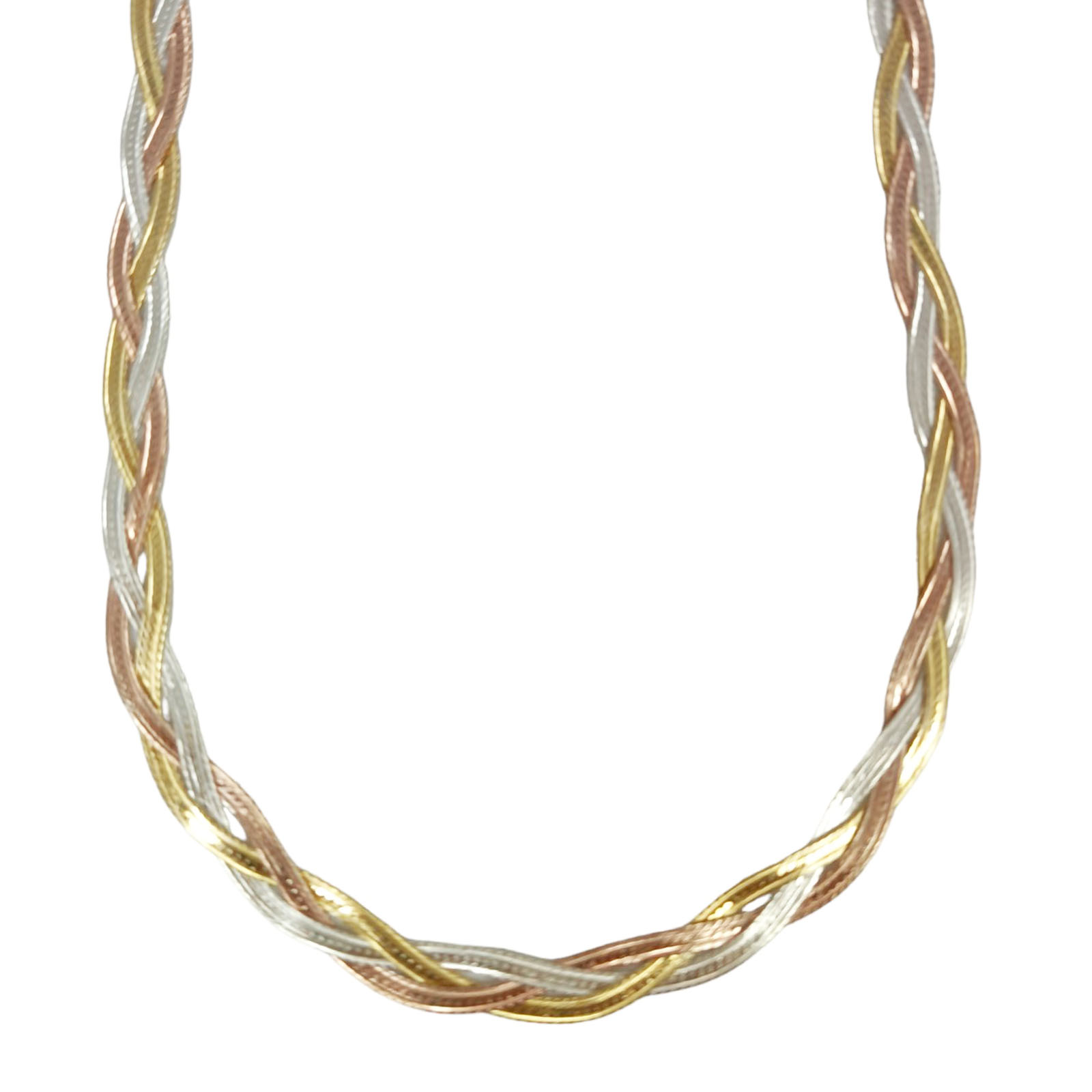 Collier Argent \'Lianes Magiques\' doré rosé argenté - 45 cm 6 mm - [S0201]