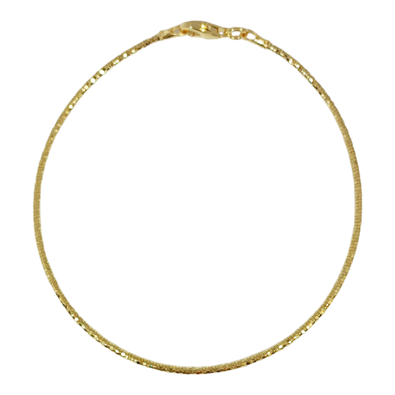 Bracelet Argent \'Omega\' doré (1 rang) - 18 cm 1 mm - [S0213]