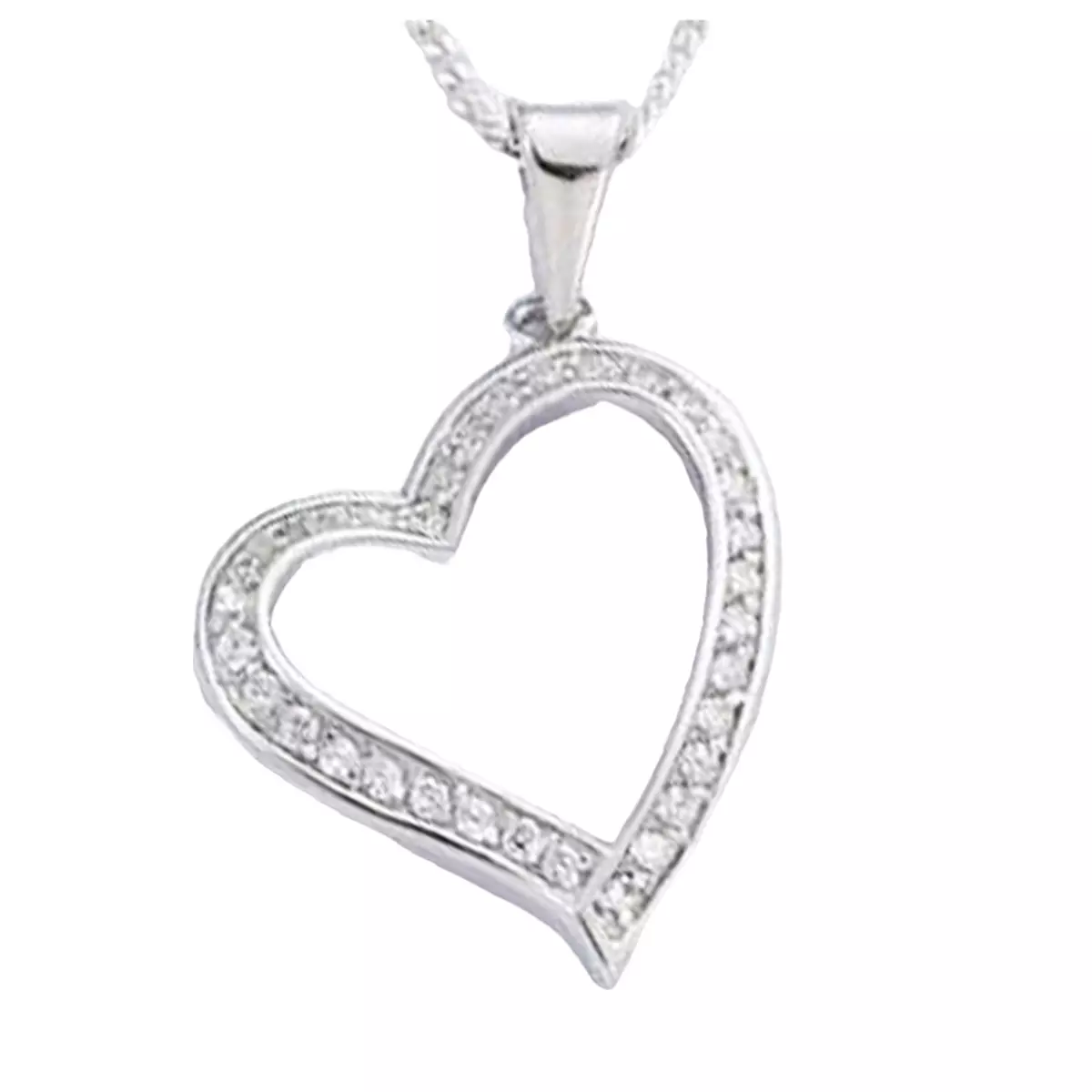 les trésors de lily Pendentif Argent 'Love' blanc argenté (rhodié) 18x20 mm [H0457]