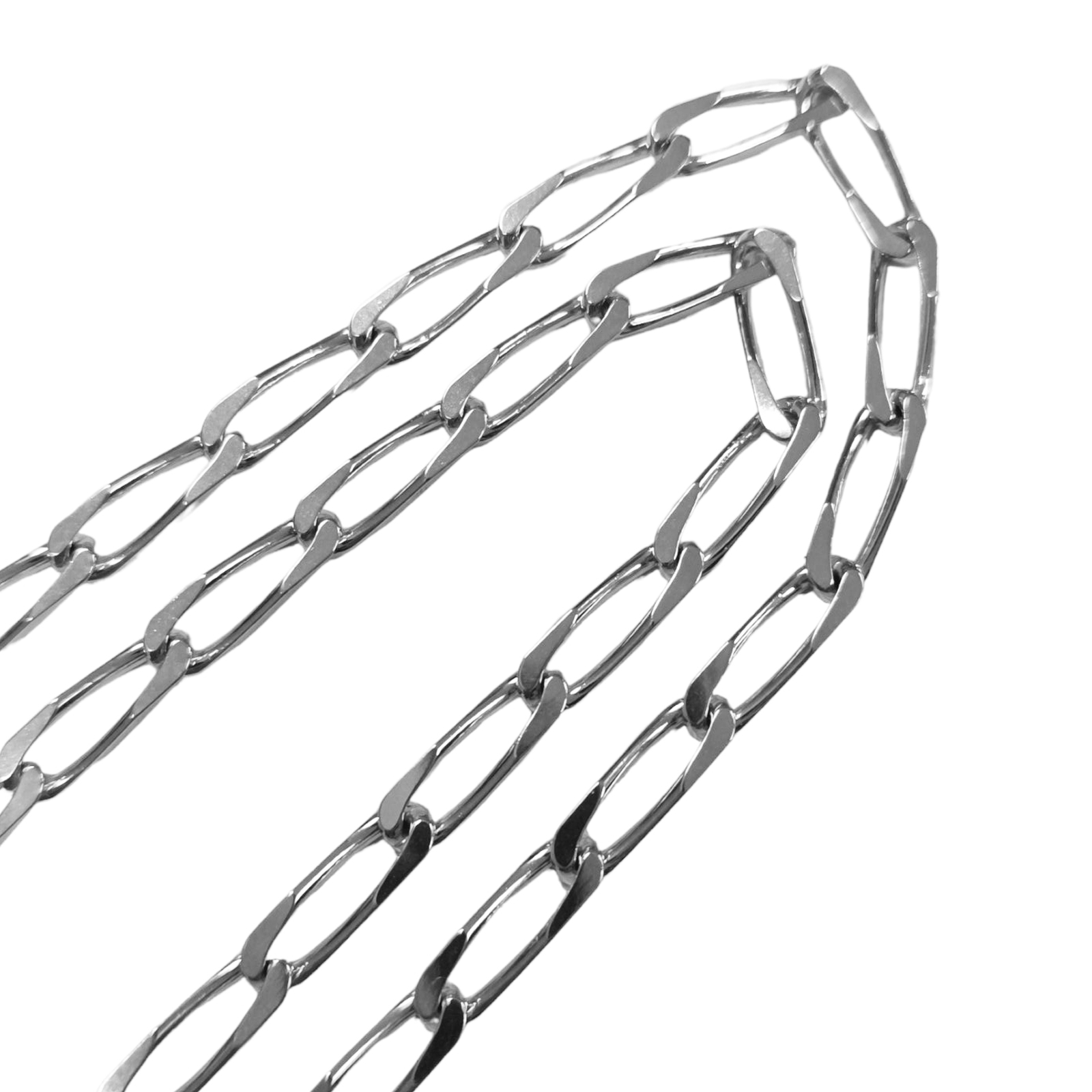 Collier argent \'Cheval\' argenté (rhodié) - 45 cm 5 mm - [I3152]