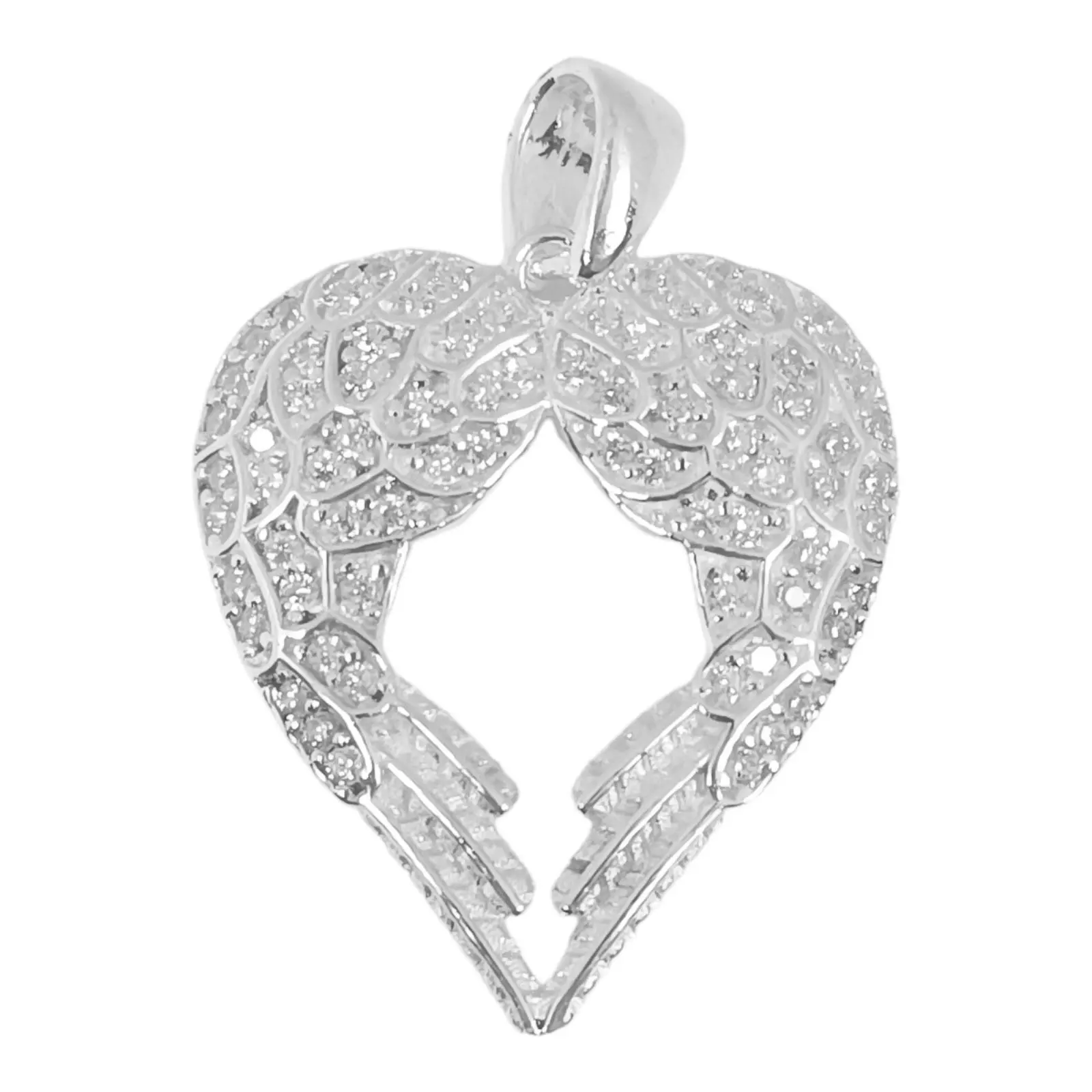 les trésors de lily Pendentif argent 'Les Ailes d'Ange' blanc argenté 23x20 mm [S0324]