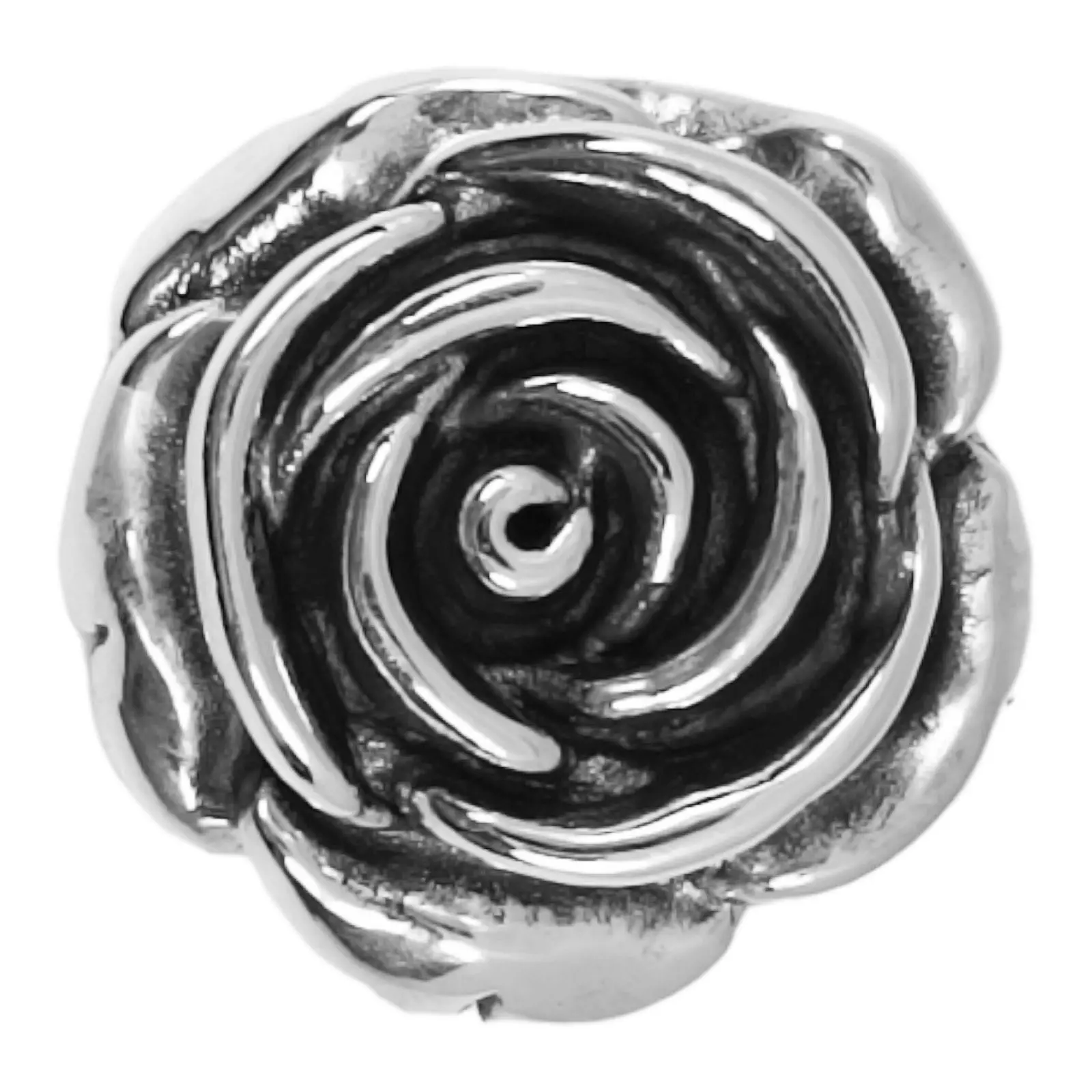 les trésors de lily Pendentif Argent 'Rosa Romantica' argenté vieilli 22 mm [S0370]
