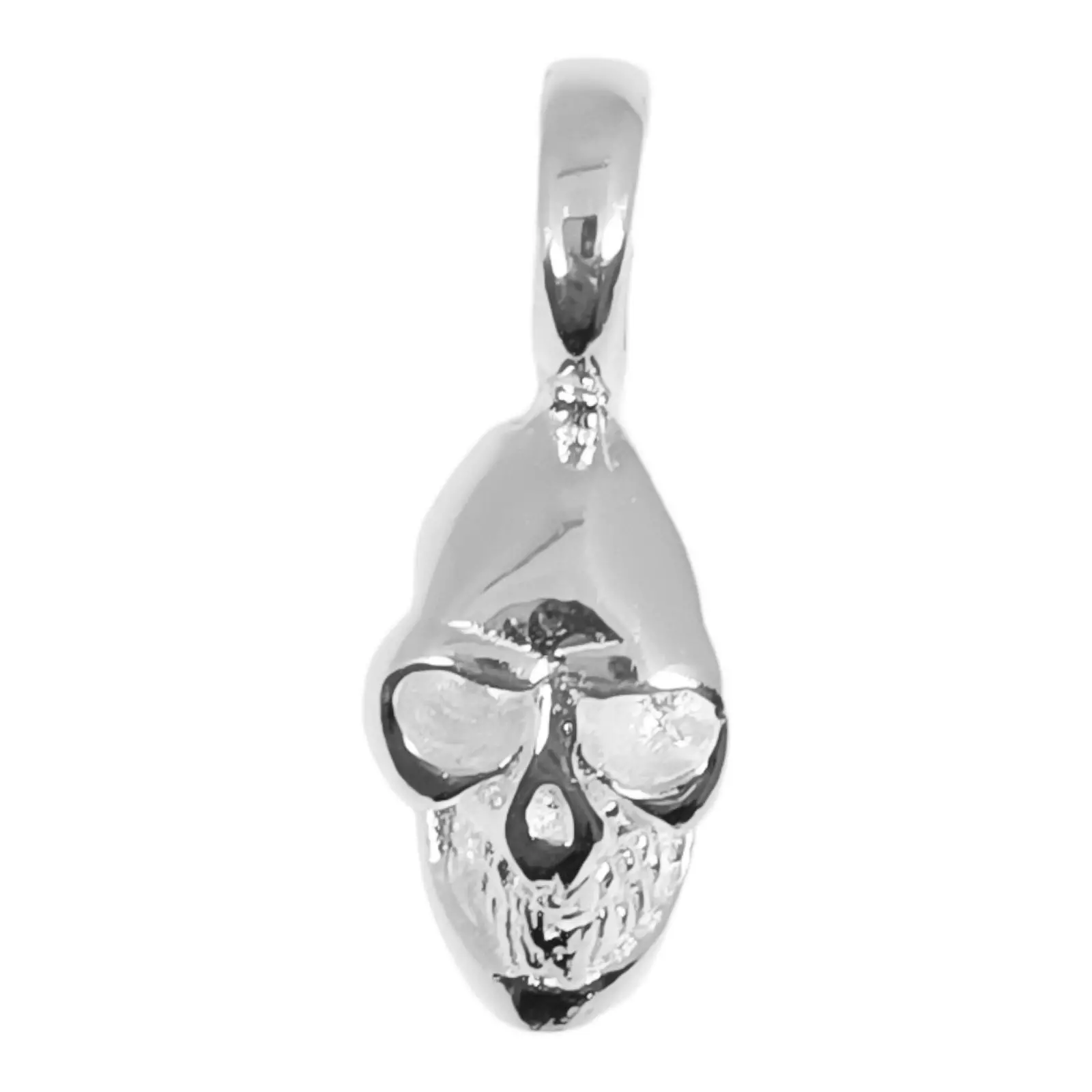 les trésors de lily Pendentif Argent 'Tête de Mort' argenté 13x7 mm (pleine) [S0406]