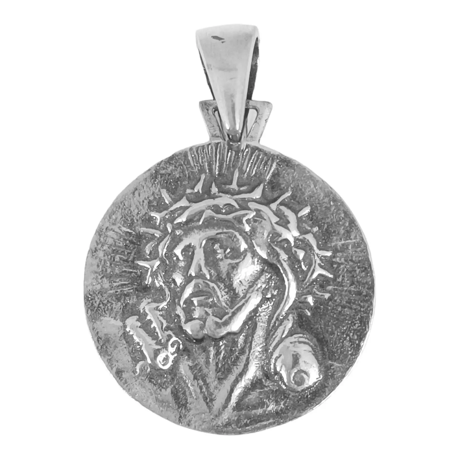 les trésors de lily Pendentif Argent 'Poisson Jésus' argenté vieilli 24 mm [S0410]