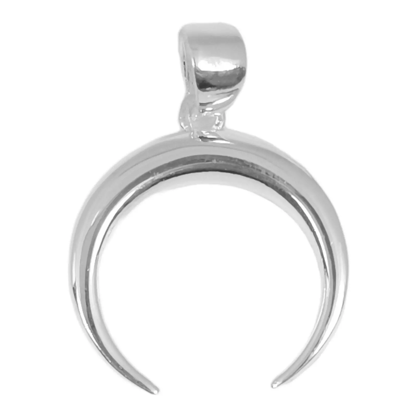 les trésors de lily Pendentif Argent 'Corne' argenté 17x16 mm [S0415]