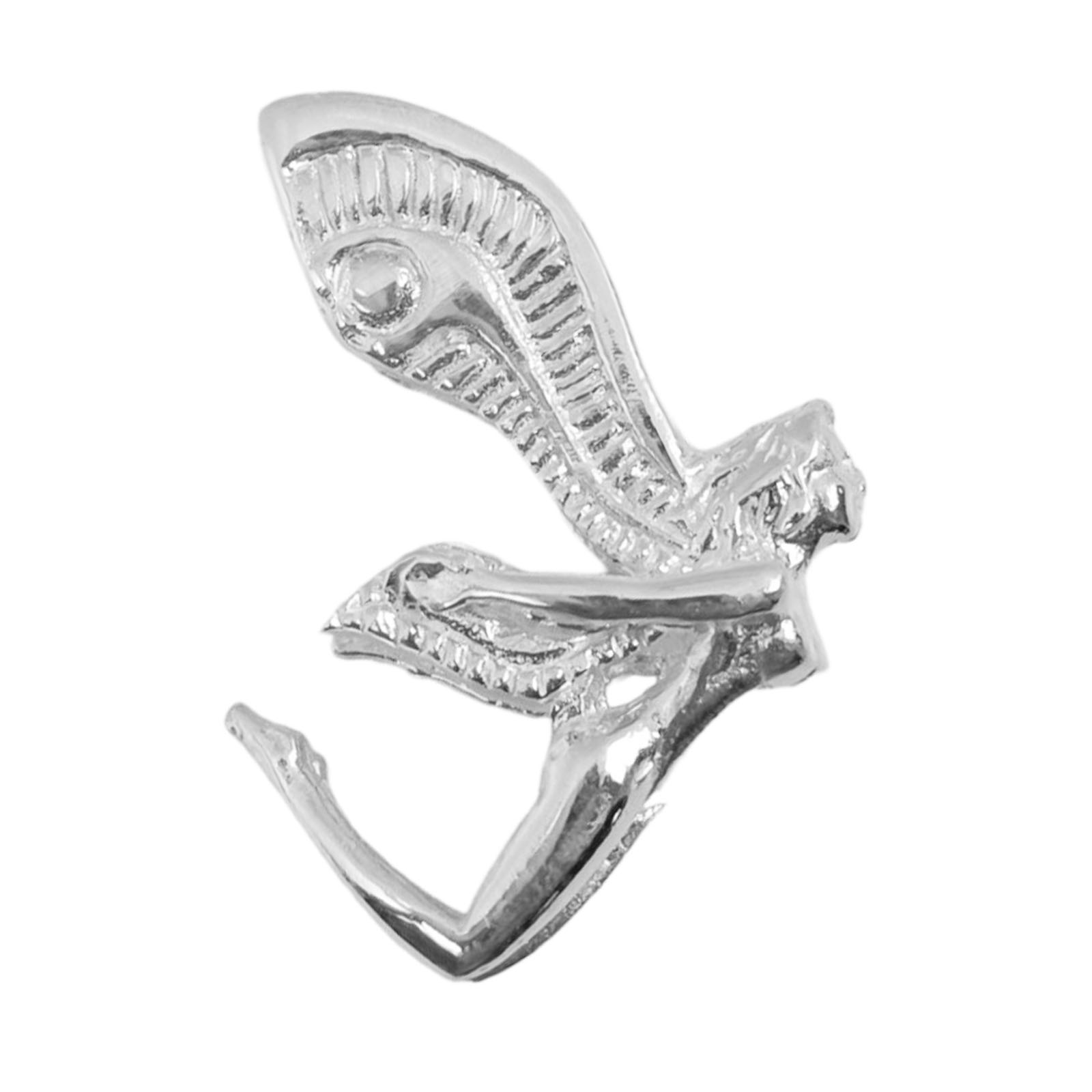 Pendentif Argent \'Ange Femme\' argenté - 25x18 mm - [S0421]