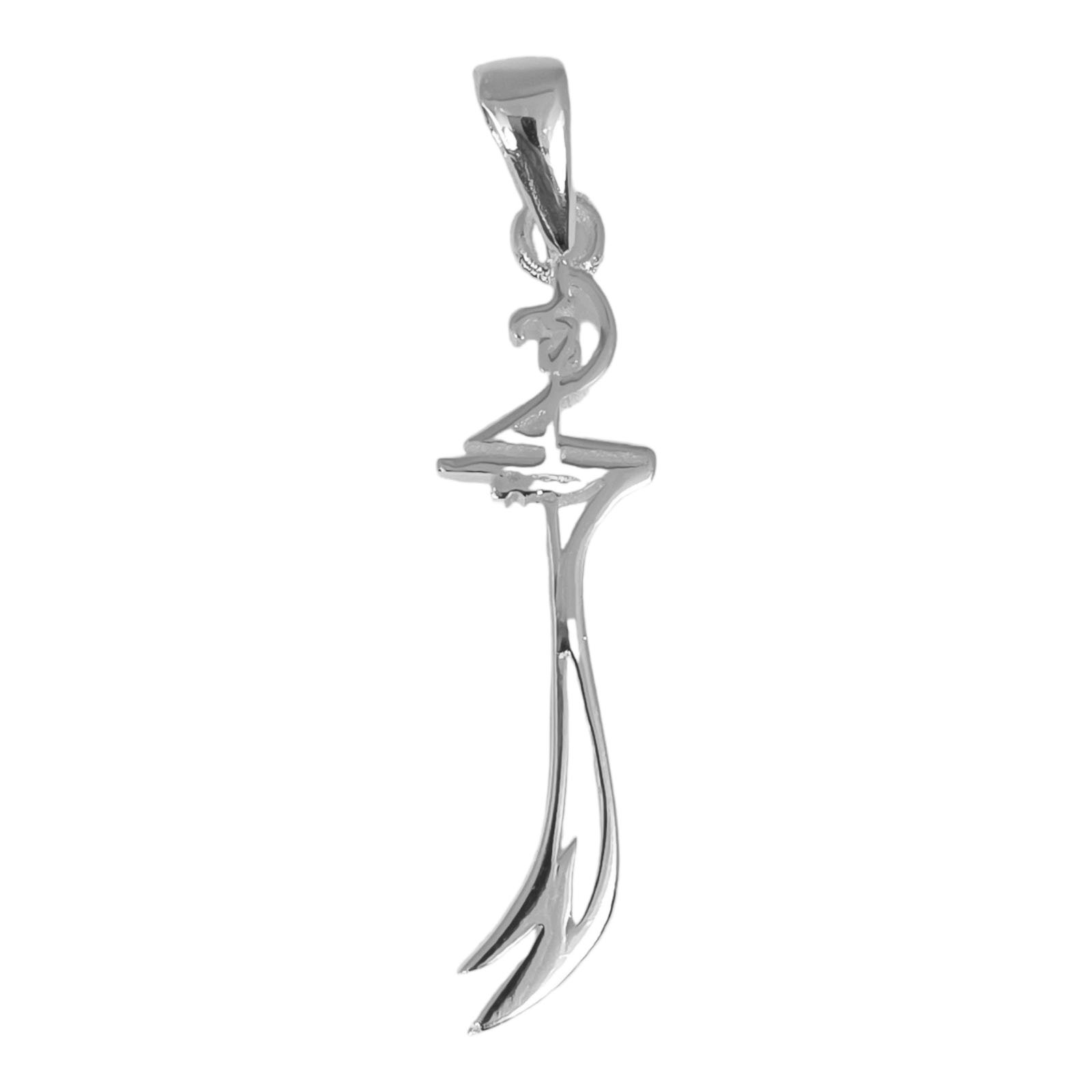 Pendentif Argent \'Sabre Zulfikar\' argenté - 35x10 mm - [S0429]