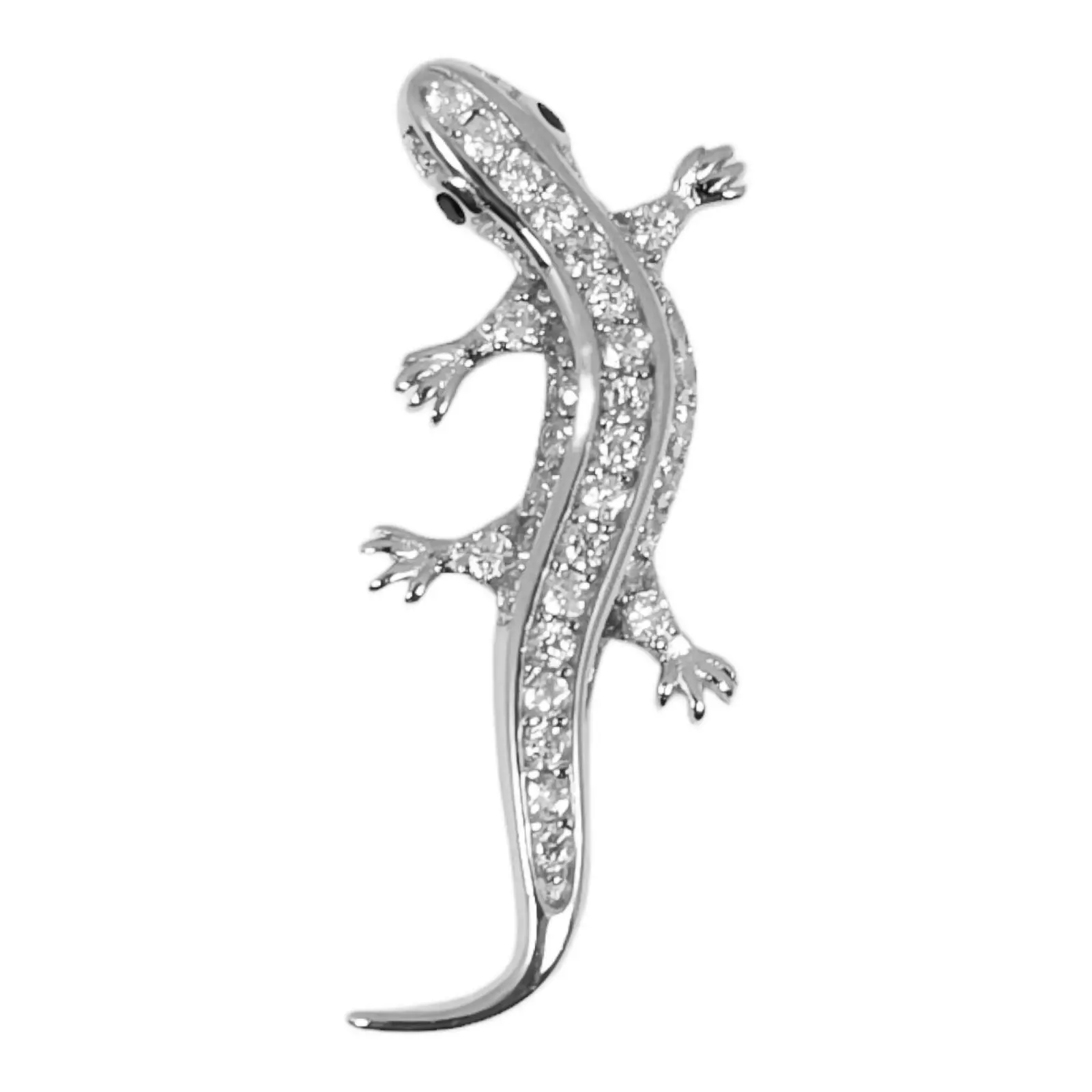 les trésors de lily Pendentif Argent 'Salamandre' blanc argenté (rhodié) 23x9 mm [S0757]
