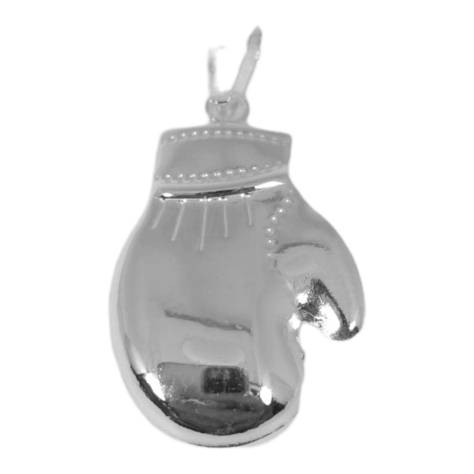 Pendentif Argent \'Boxe\' argenté - 28x20 mm - [S0855]