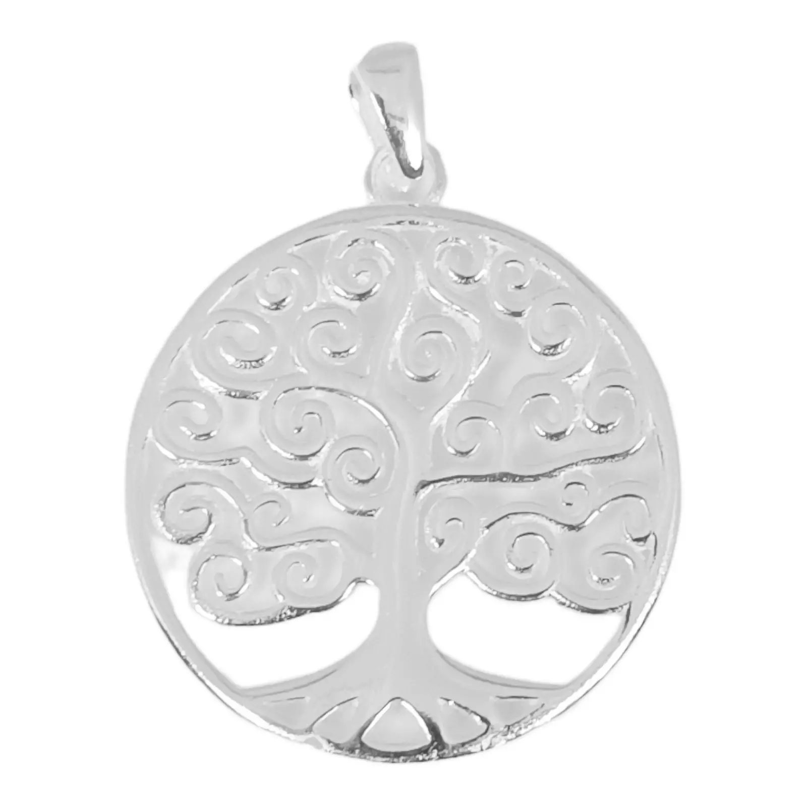 les trésors de lily Pendentif Argent artisanal 'Arbre de Vie' argent vieilli 24 mm [S0985]