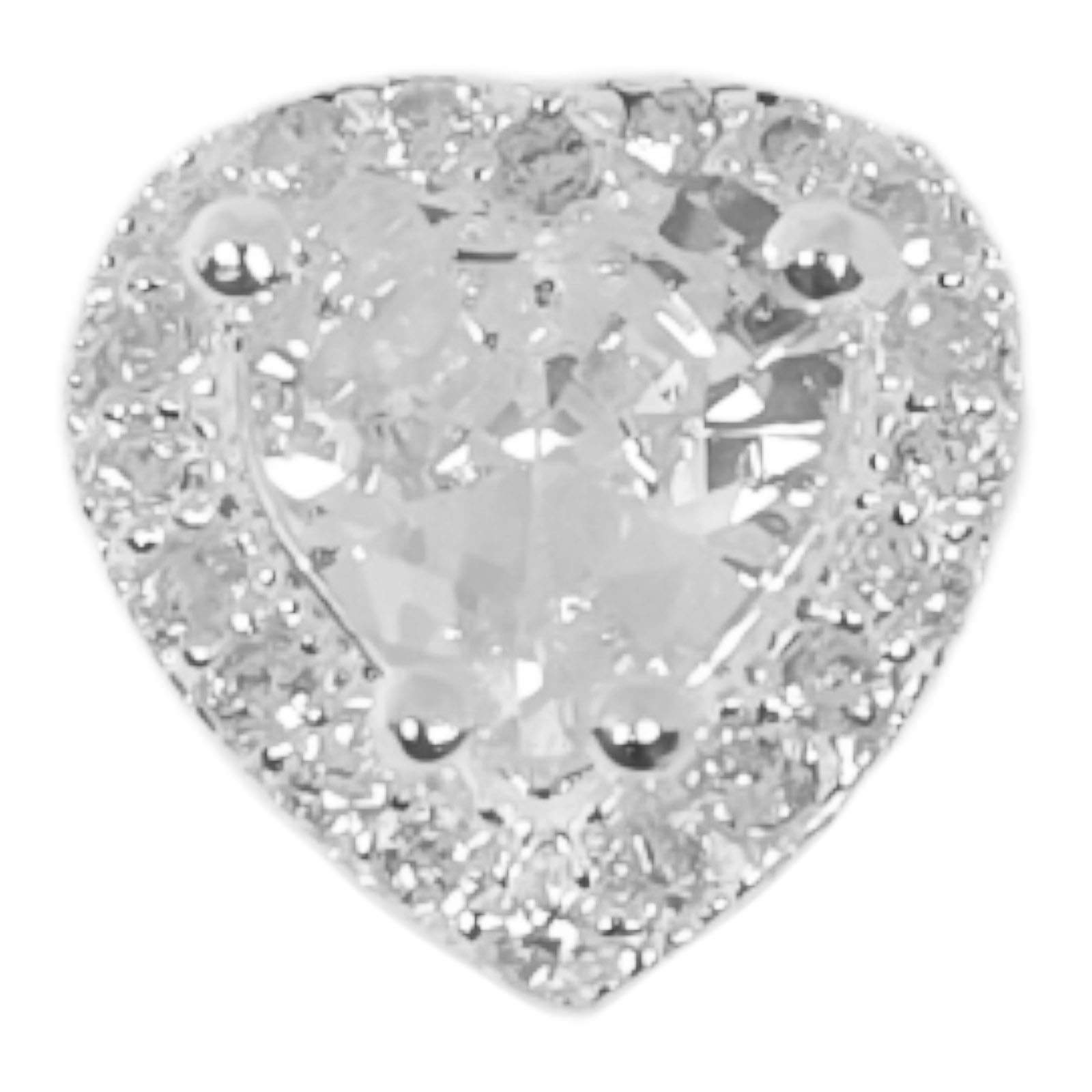 Pendentif Argent \'Love\' blanc argenté (rhodié) - 9x9 mm - [S0990]