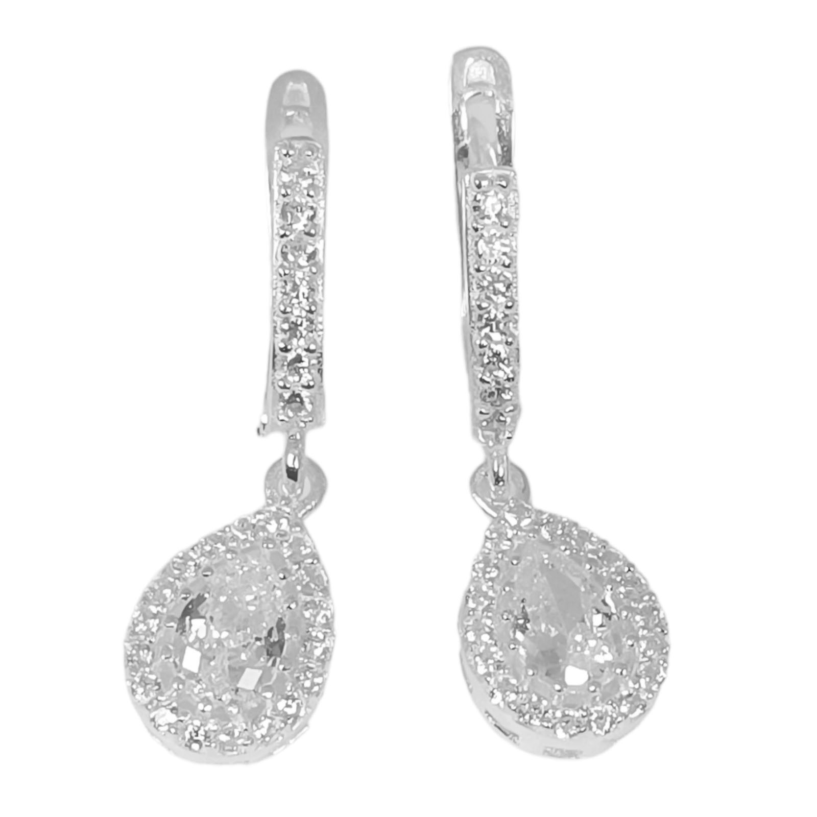 Créoles Argent \'Arégonde\' blanc argenté- 12 mm 10x8 mm - [S1014]