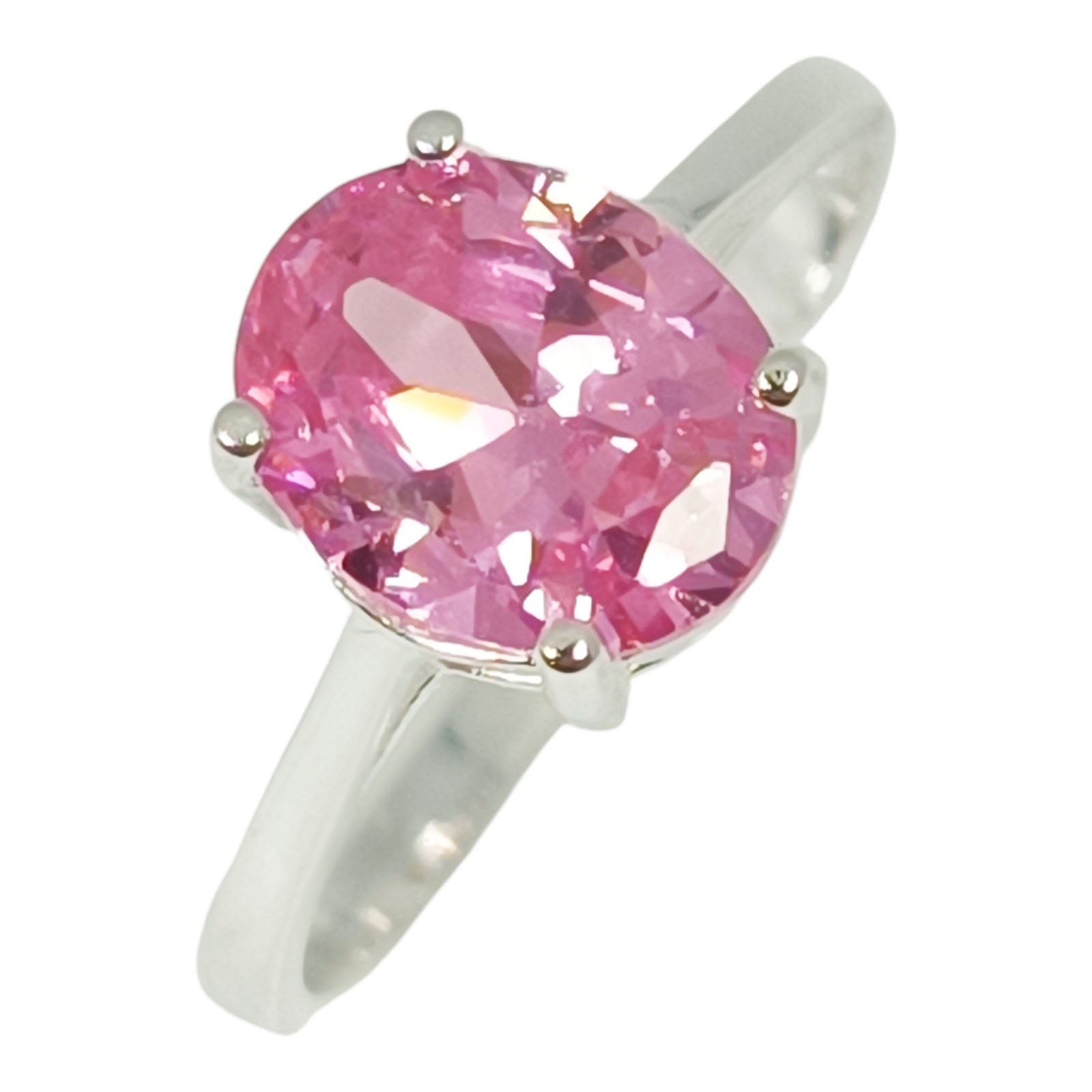Bague Argent \'Arégonde\' rose argenté - 10x8 mm - [S1046]