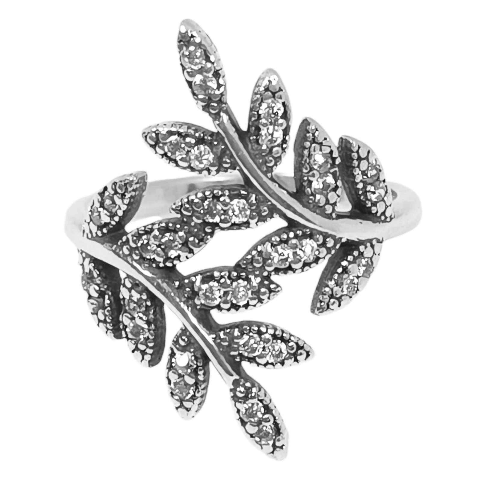 Bague Argent \'Cléopatra\' blanc argenté vieilli - 25x18 mm - [S1071]