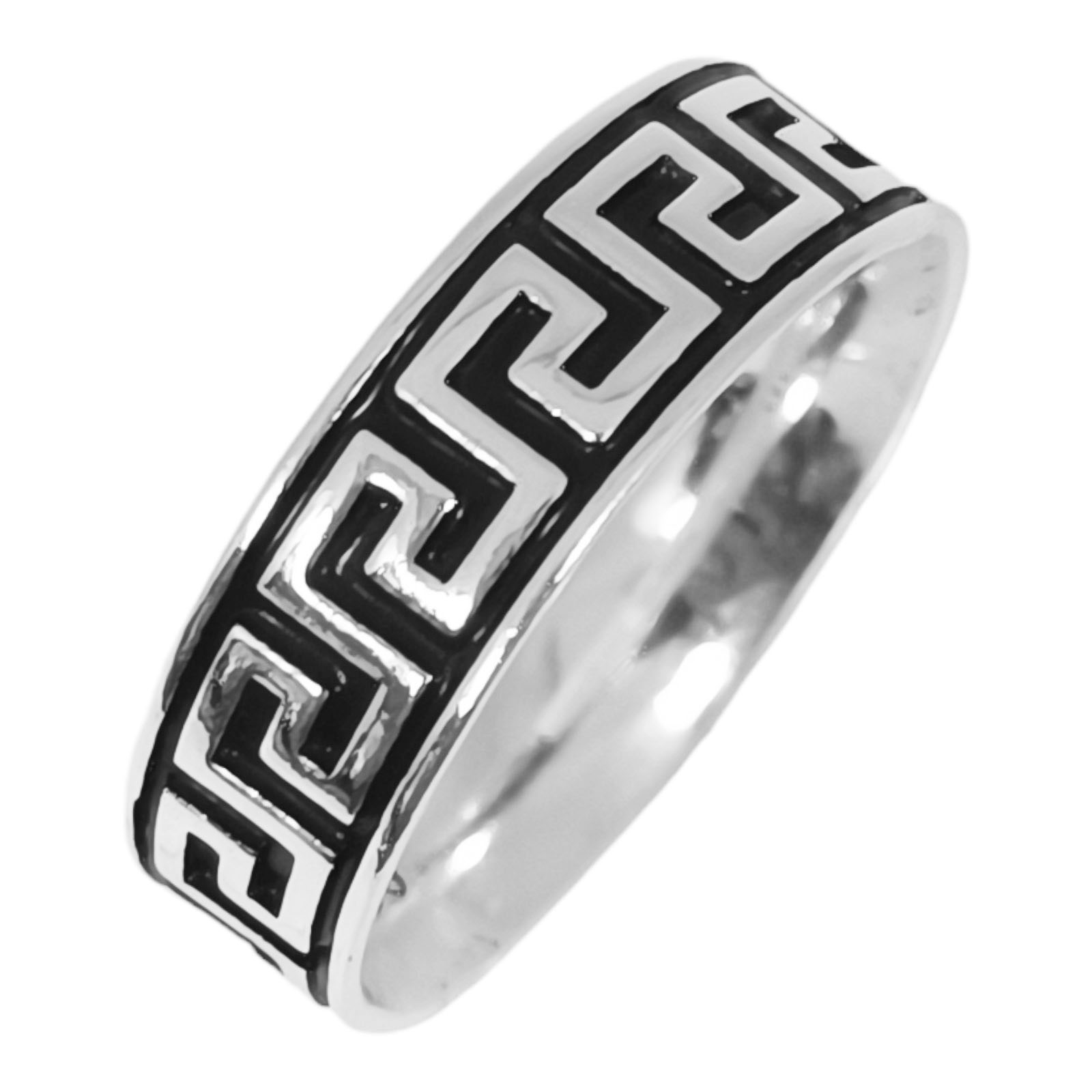 Bague Homme Argent \'Thorgal\' argenté vieilli - 6 mm - [S1096]