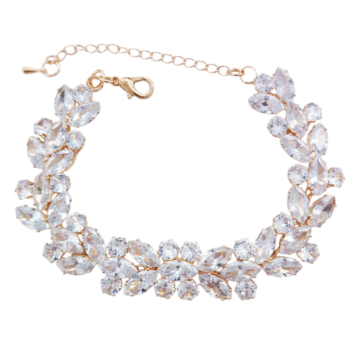 Bracelet créateur \'Arégonde\' blanc rosé - 13 mm - [R7550]