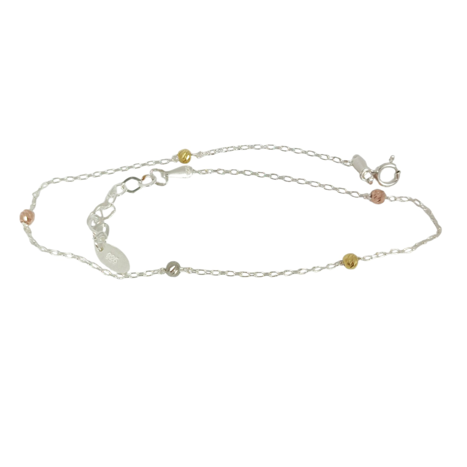 Chaine Cheville Argent \'Cleopatra\' doré rosé argenté - 3 mm - [S1236]