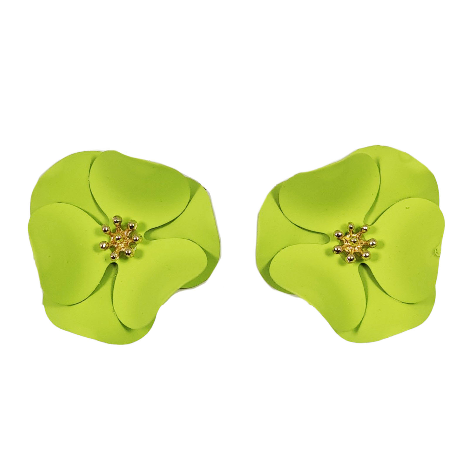 Boucles Créateur \'Flora\' vert - 35 mm  - [S1267]