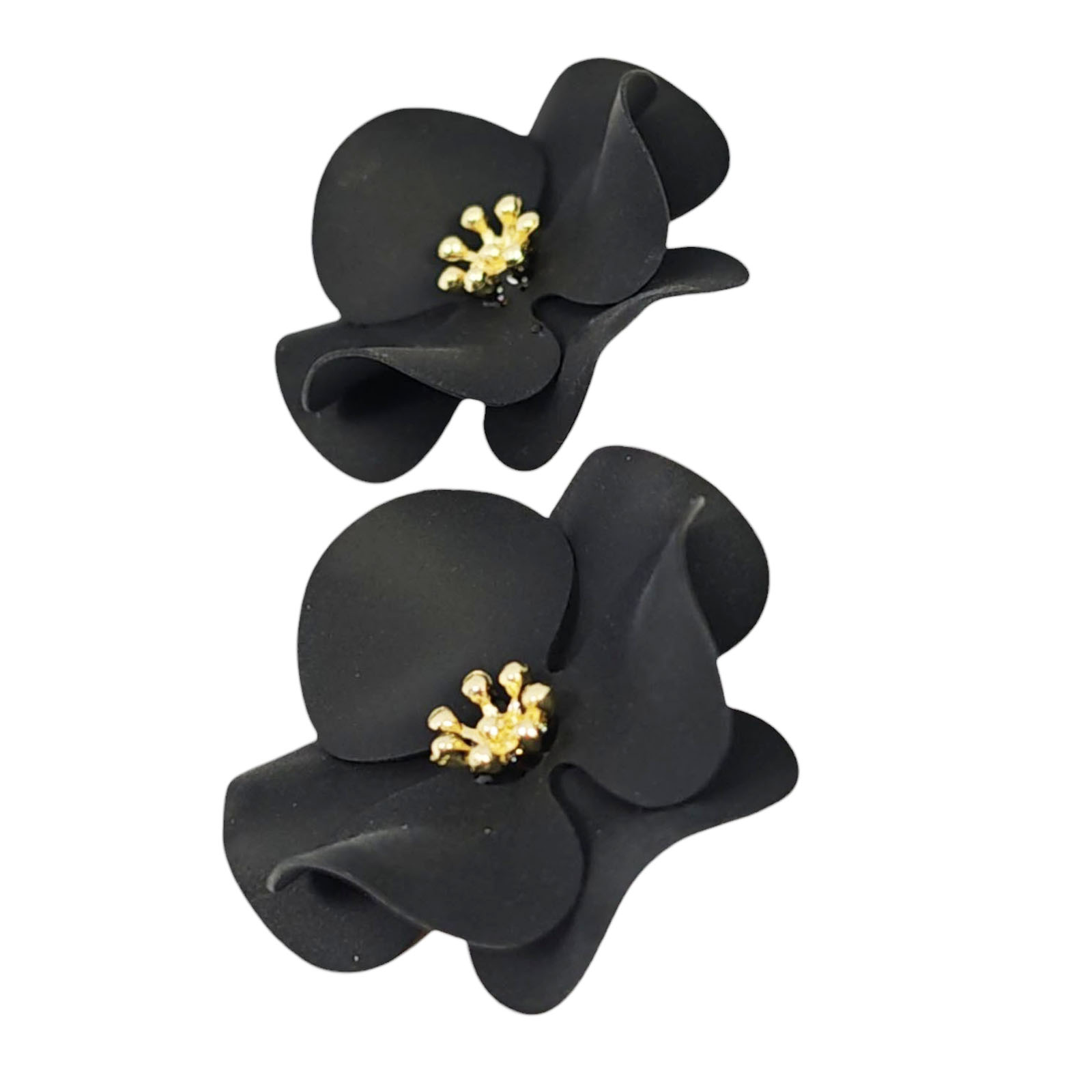 Boucles Créateur \'Flora\' noir - 35 mm  - [S1268]
