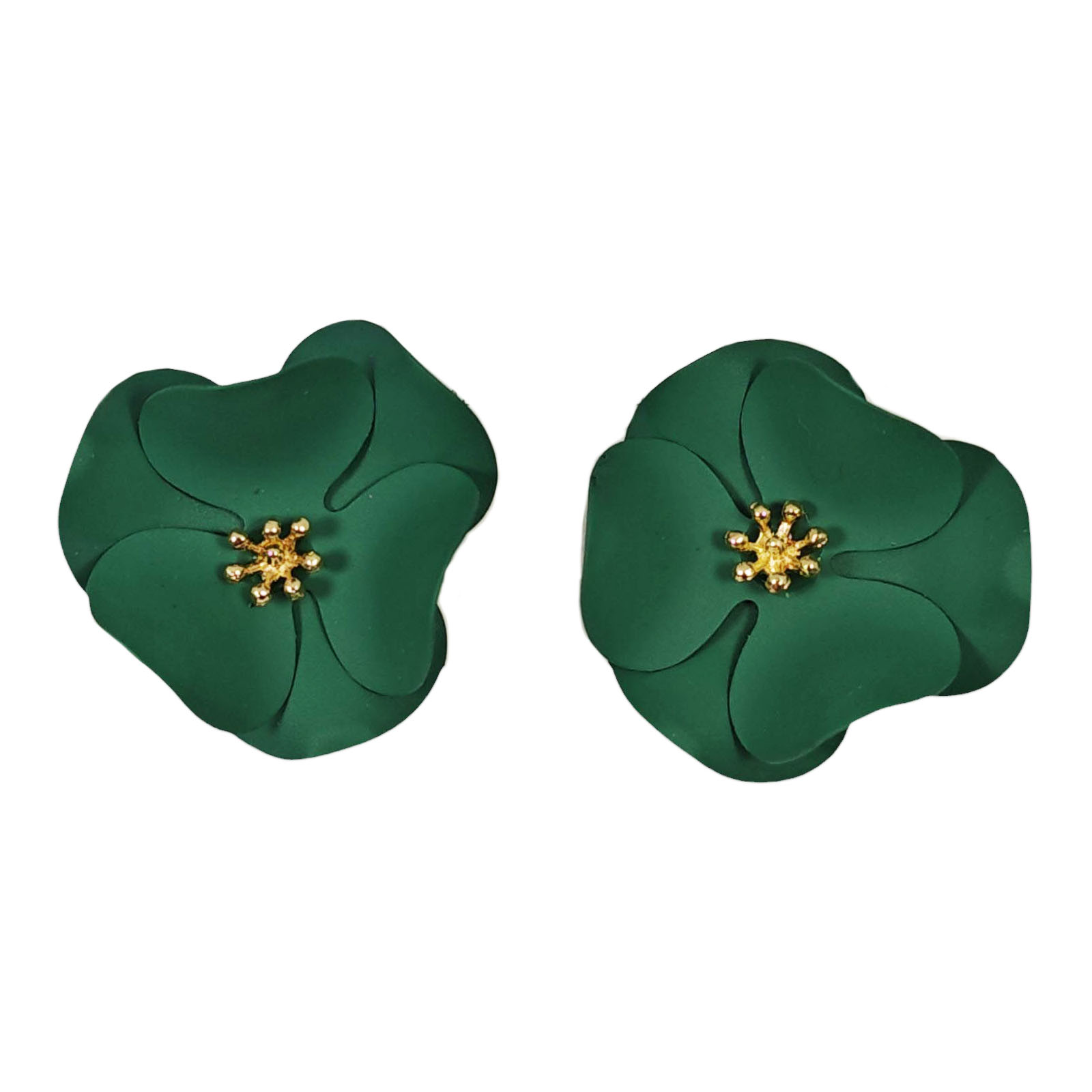 Boucles Créateur \'Flora\' vert - 35 mm  - [S1269]
