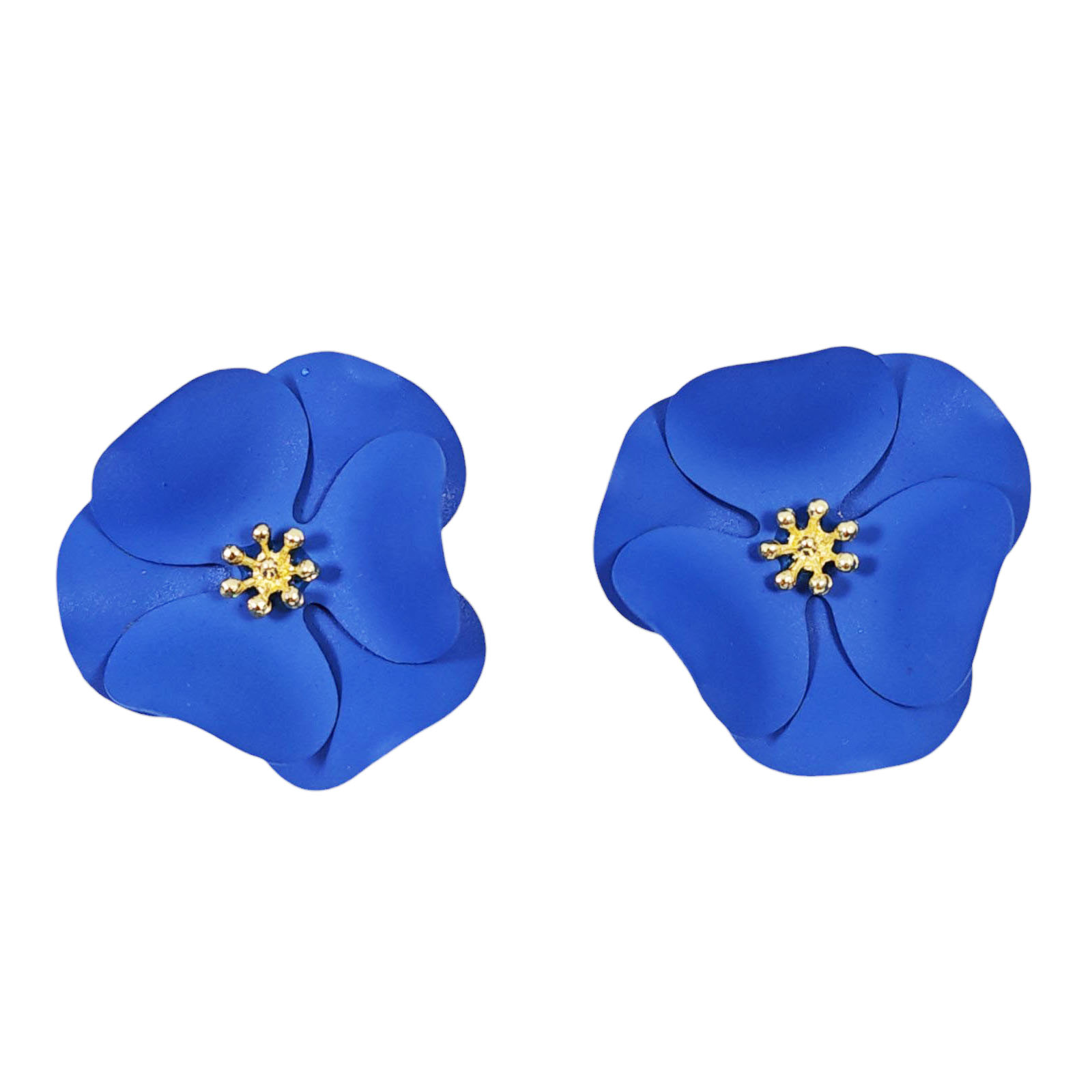 Boucles Créateur \'Flora\' bleu - 35 mm  - [S1271]
