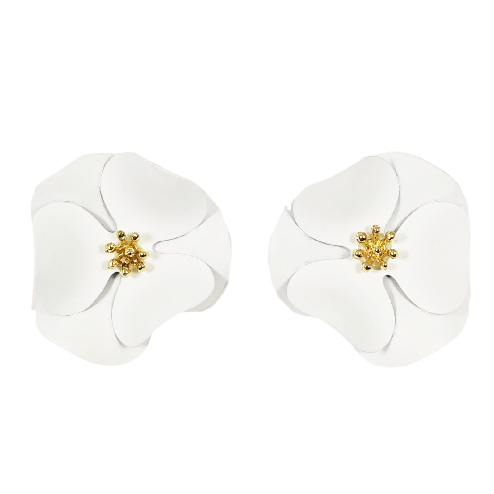 Boucles Créateur \'Flora\' blanc - 35 mm  - [S1272]