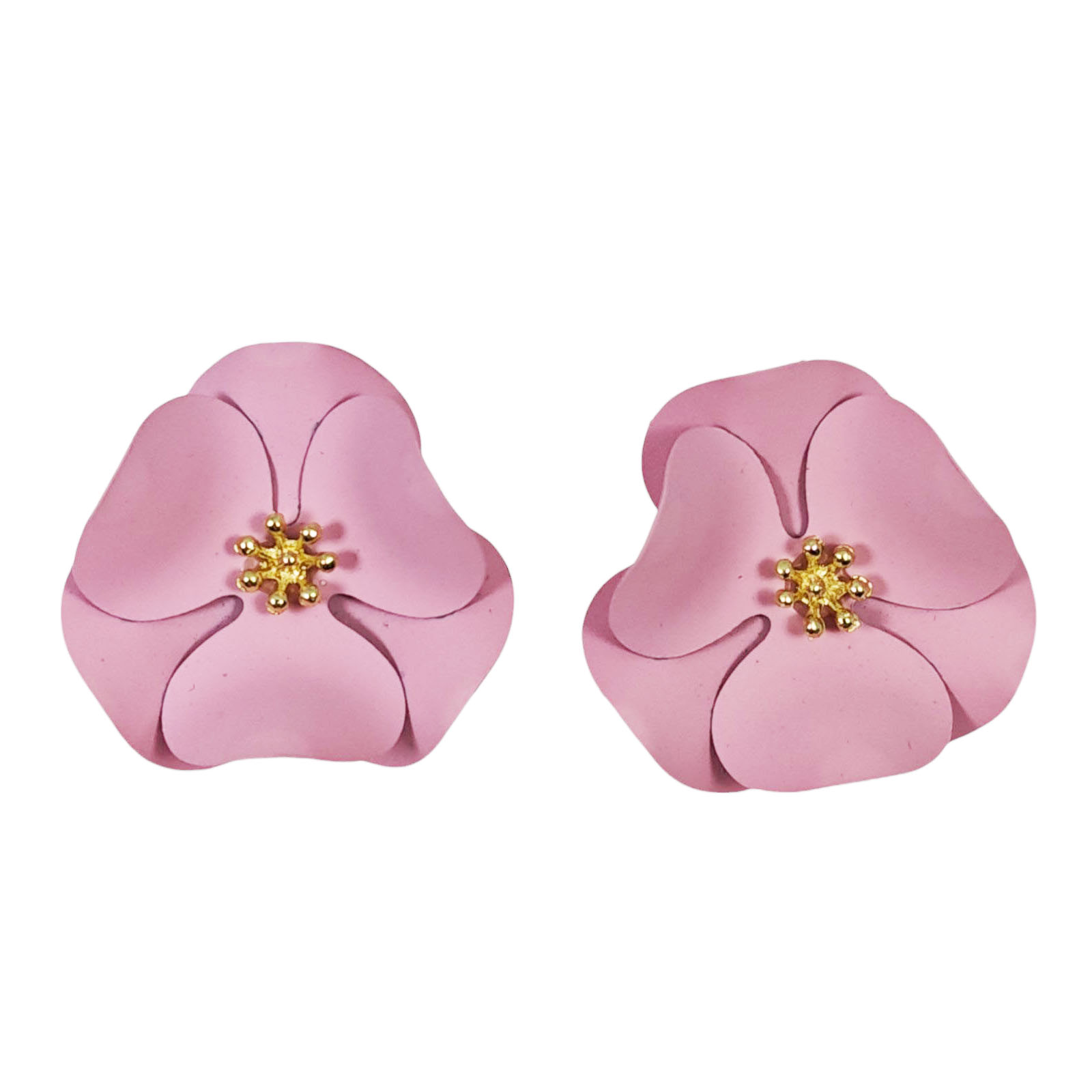 Boucles Créateur \'Flora\' rose - 35 mm  - [S1273]
