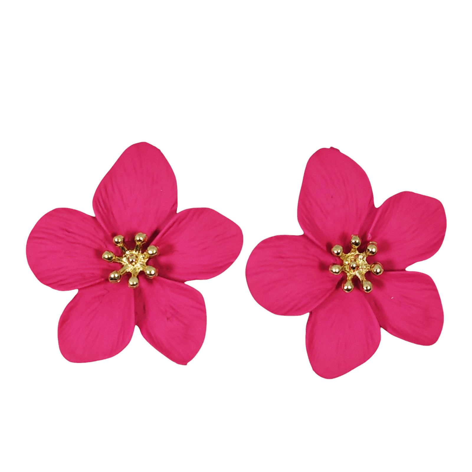 Boucles Créateur \'Flora\' orange - 35x30 mm  - [S1279]