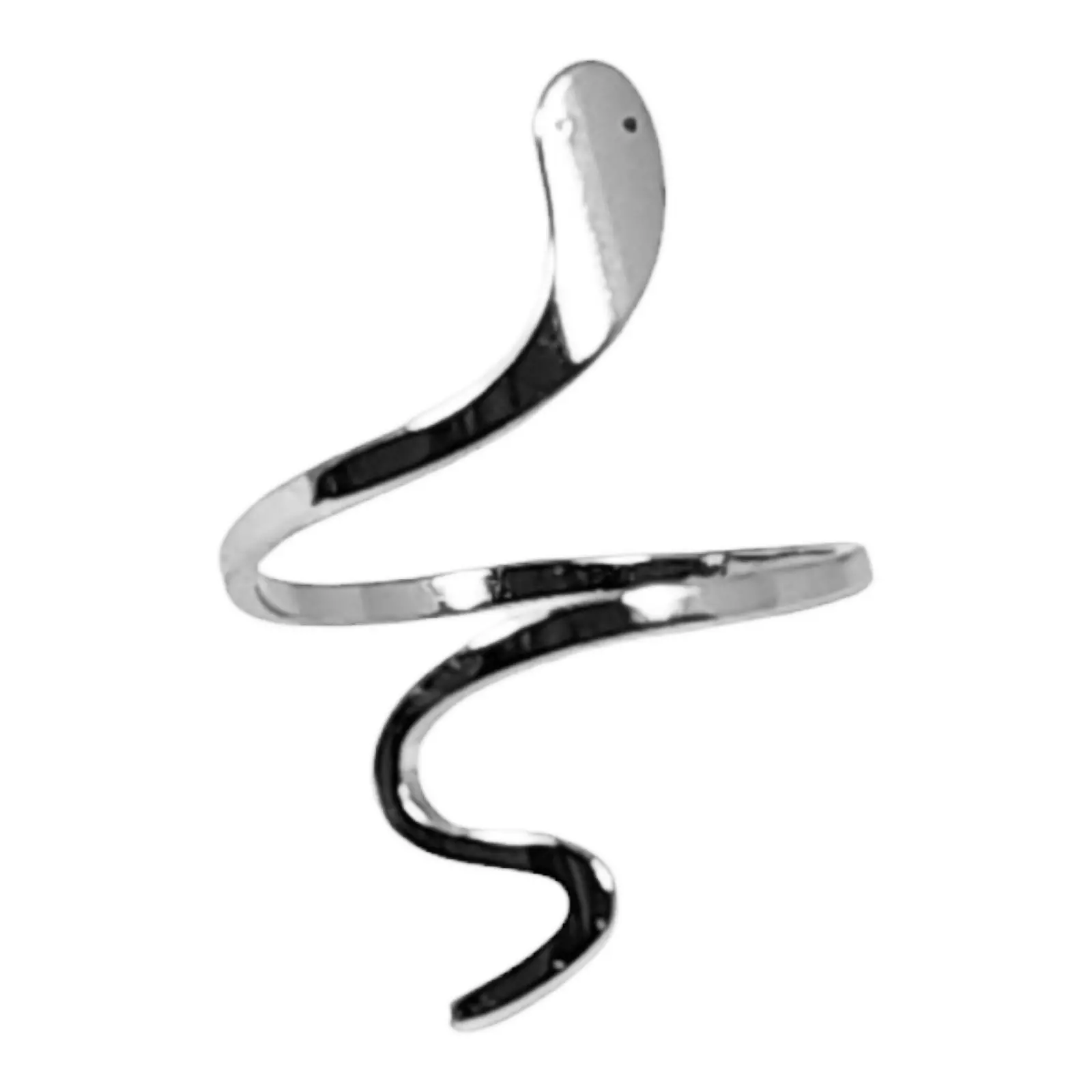 les trésors de lily Bague acier 'Cléopatra' argenté 25 mm (serpent) [S1303]