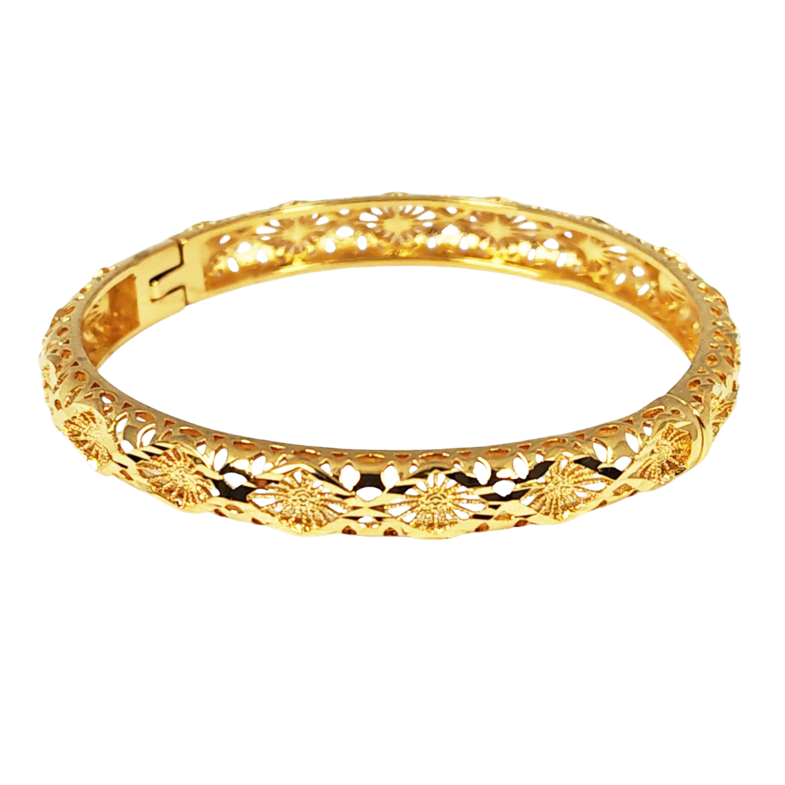 Bracelet artisanal \'Cléopatra\' doré  - 60 mm 7 mm - [S1311]