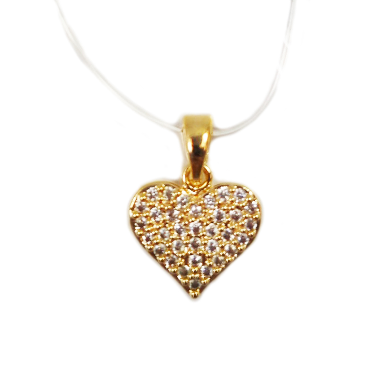 Collier Créateur \'Love\' blanc doré - 12x10 mm - [S1355]