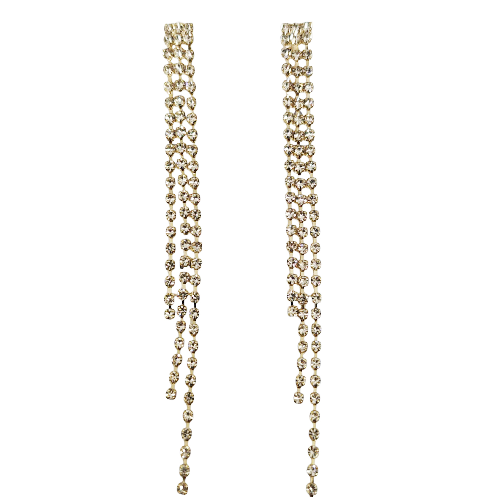 Boucles créateur \'Arégonde\' blanc doré - 75x5 mm - [S1384]